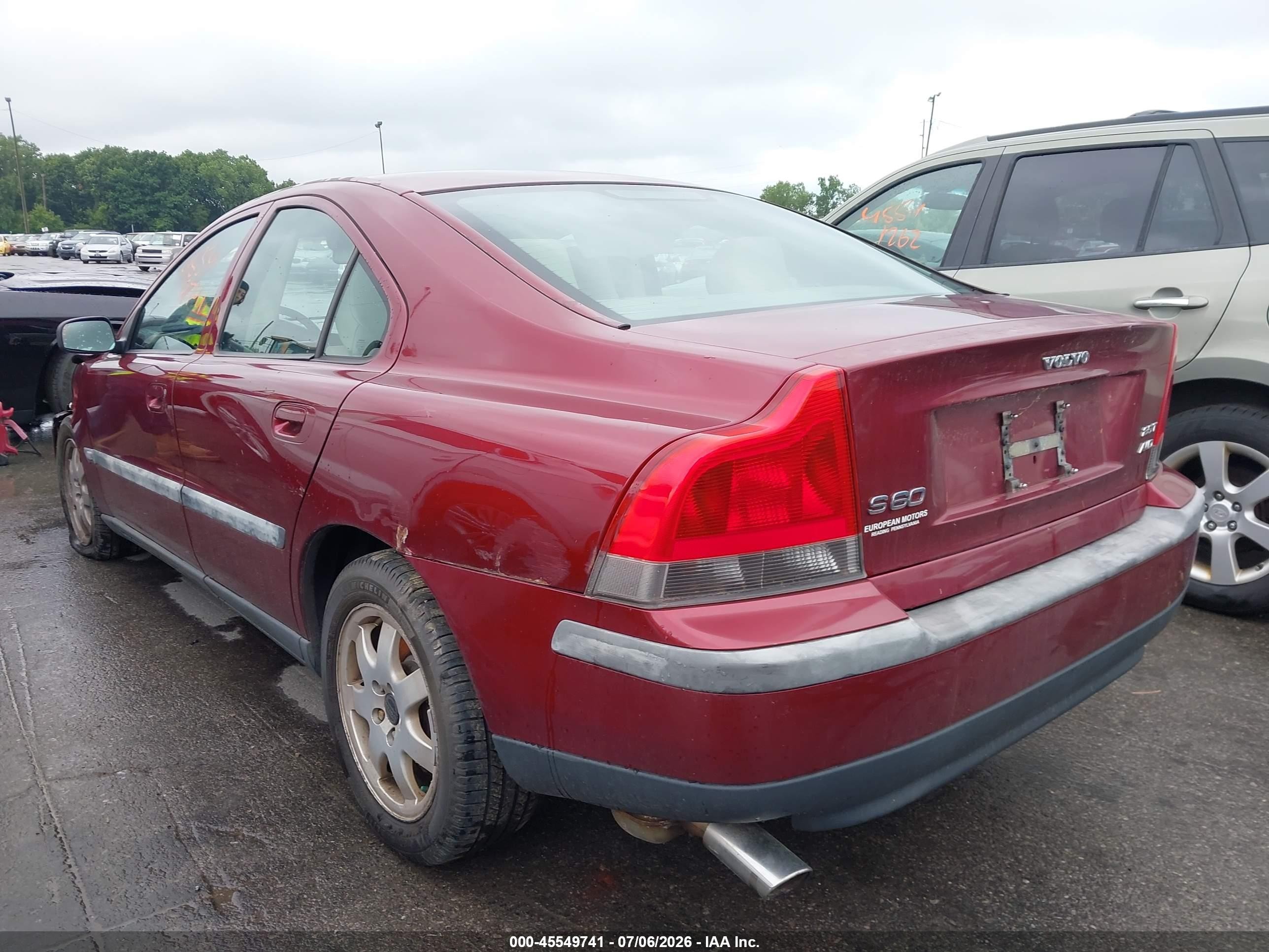 2004 Volvo S60 2.5t Awd Red vin: YV1RH59HX42410380