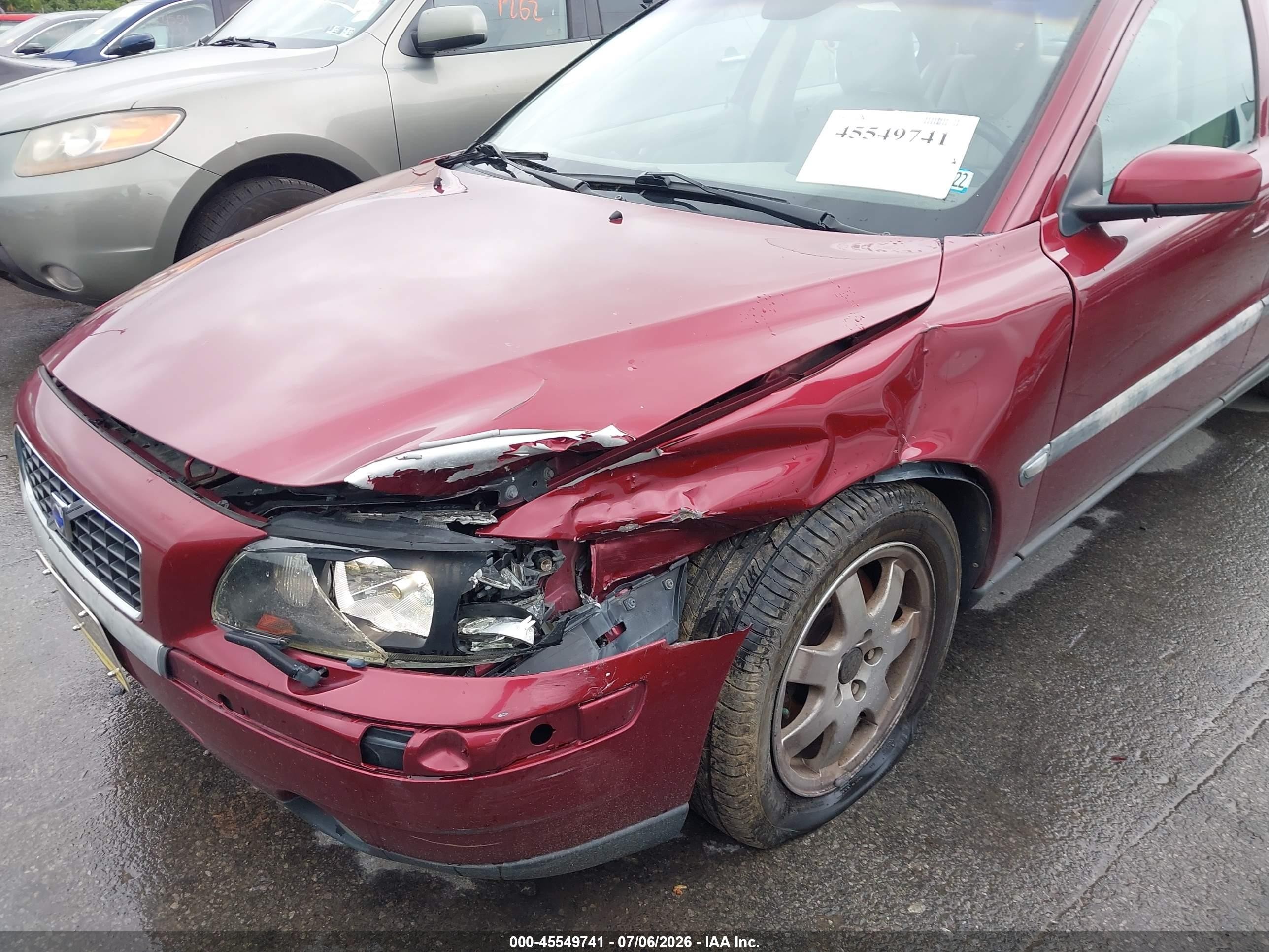 2004 Volvo S60 2.5t Awd Red vin: YV1RH59HX42410380