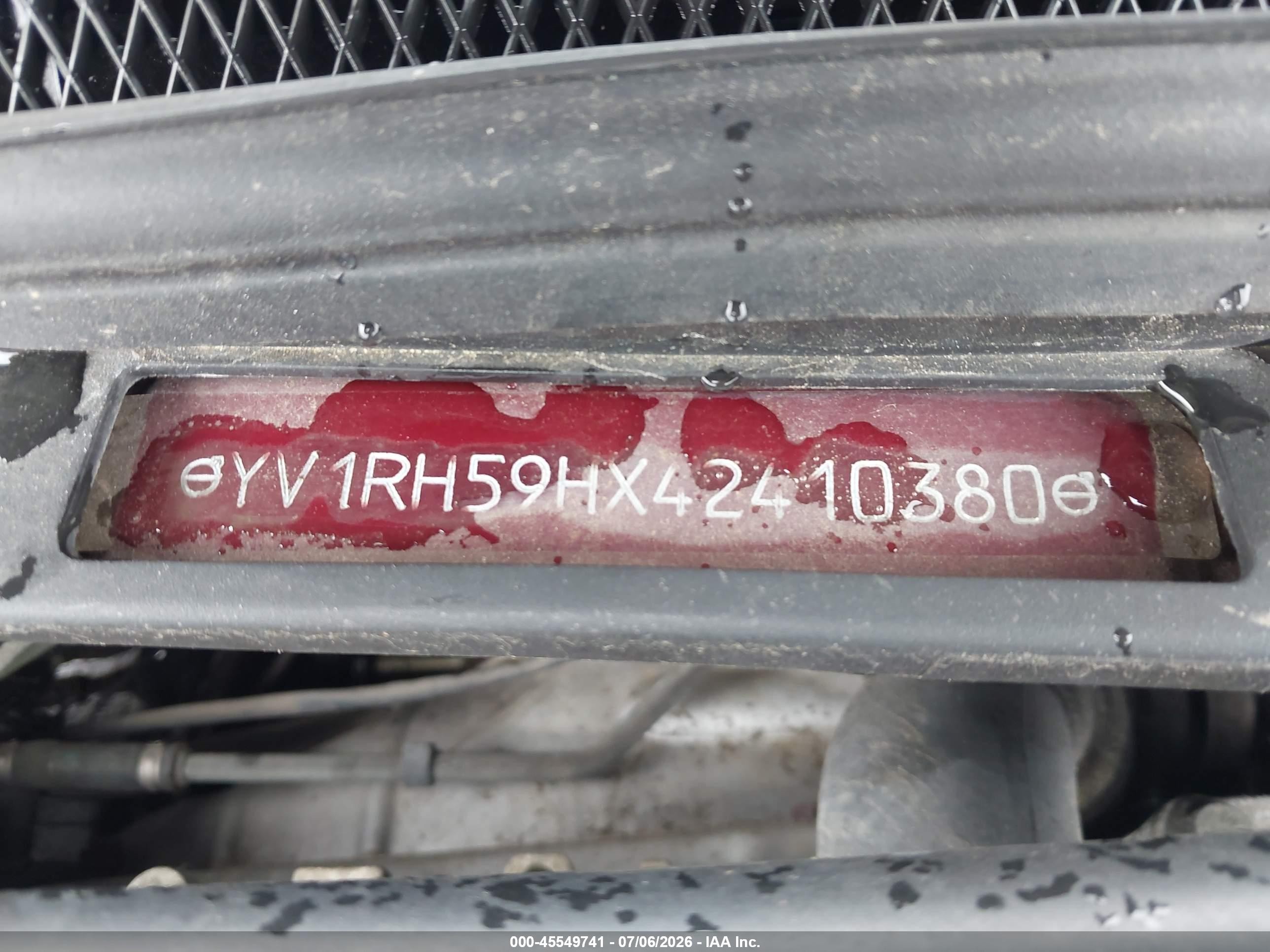 2004 Volvo S60 2.5t Awd Red vin: YV1RH59HX42410380