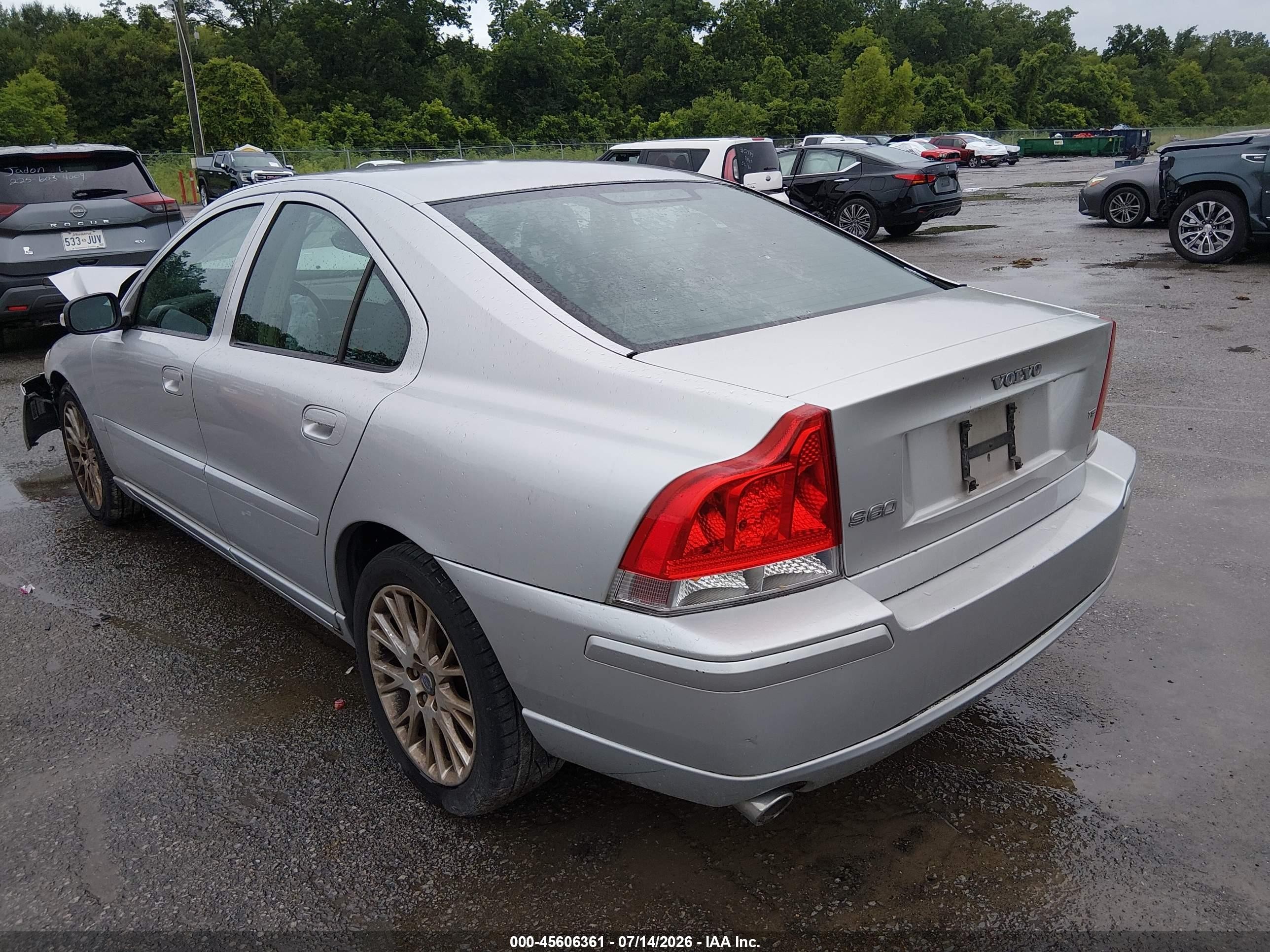 2007 Volvo S60 T5 Silver vin: YV1RS547072638991