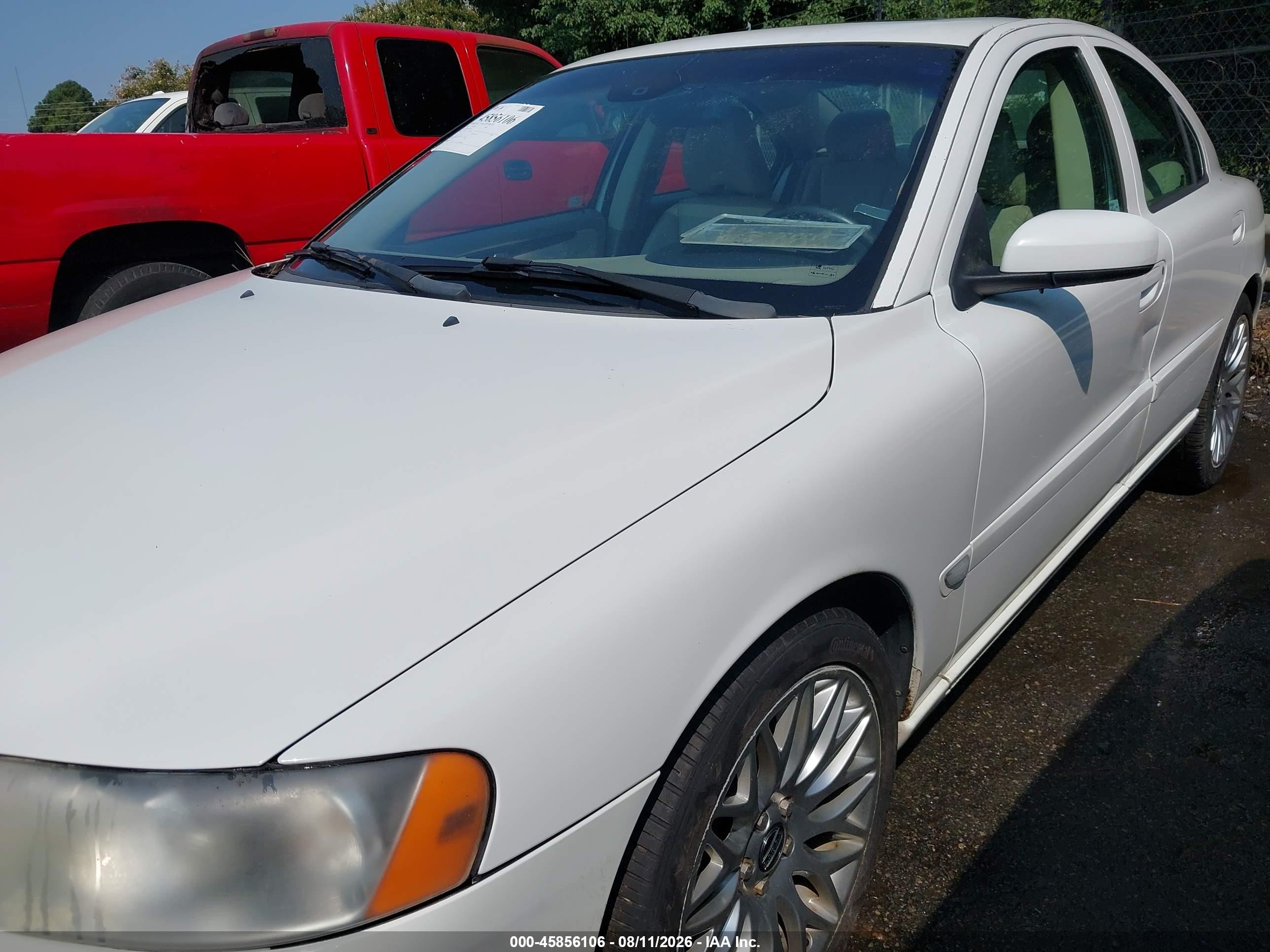 2006 Volvo S60 T5 White vin: YV1RS547562554874