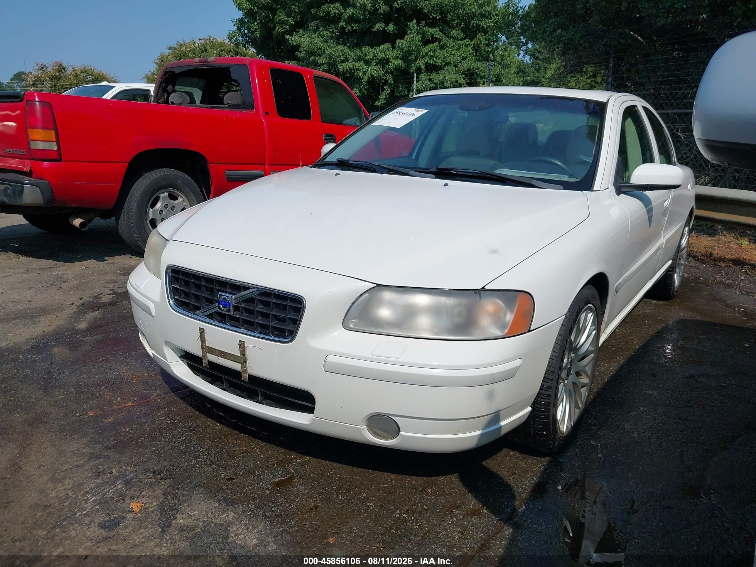 2006 Volvo S60 T5 White vin: YV1RS547562554874