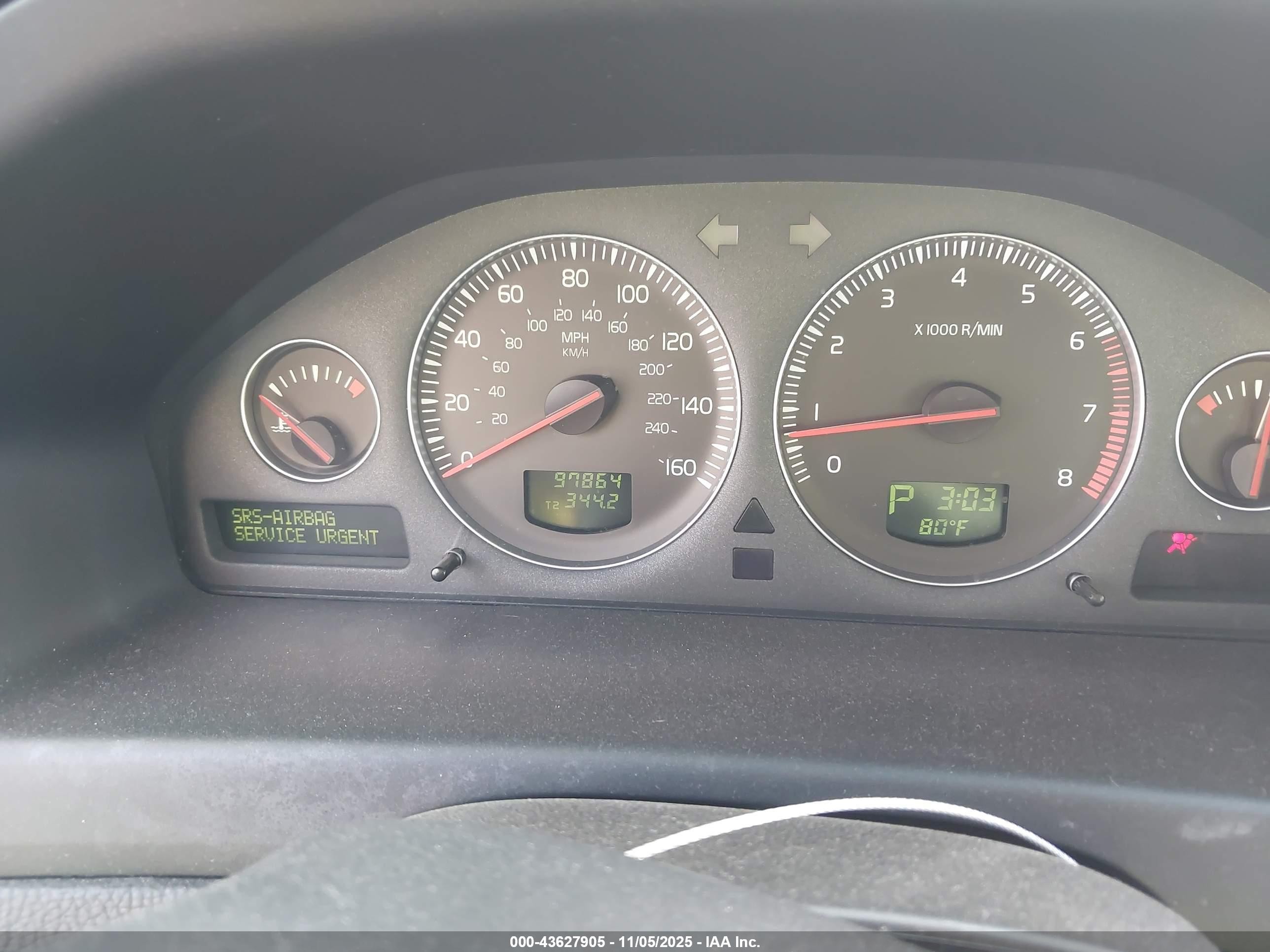 2006 Volvo S60 T5 Gray vin: YV1RS547762554892