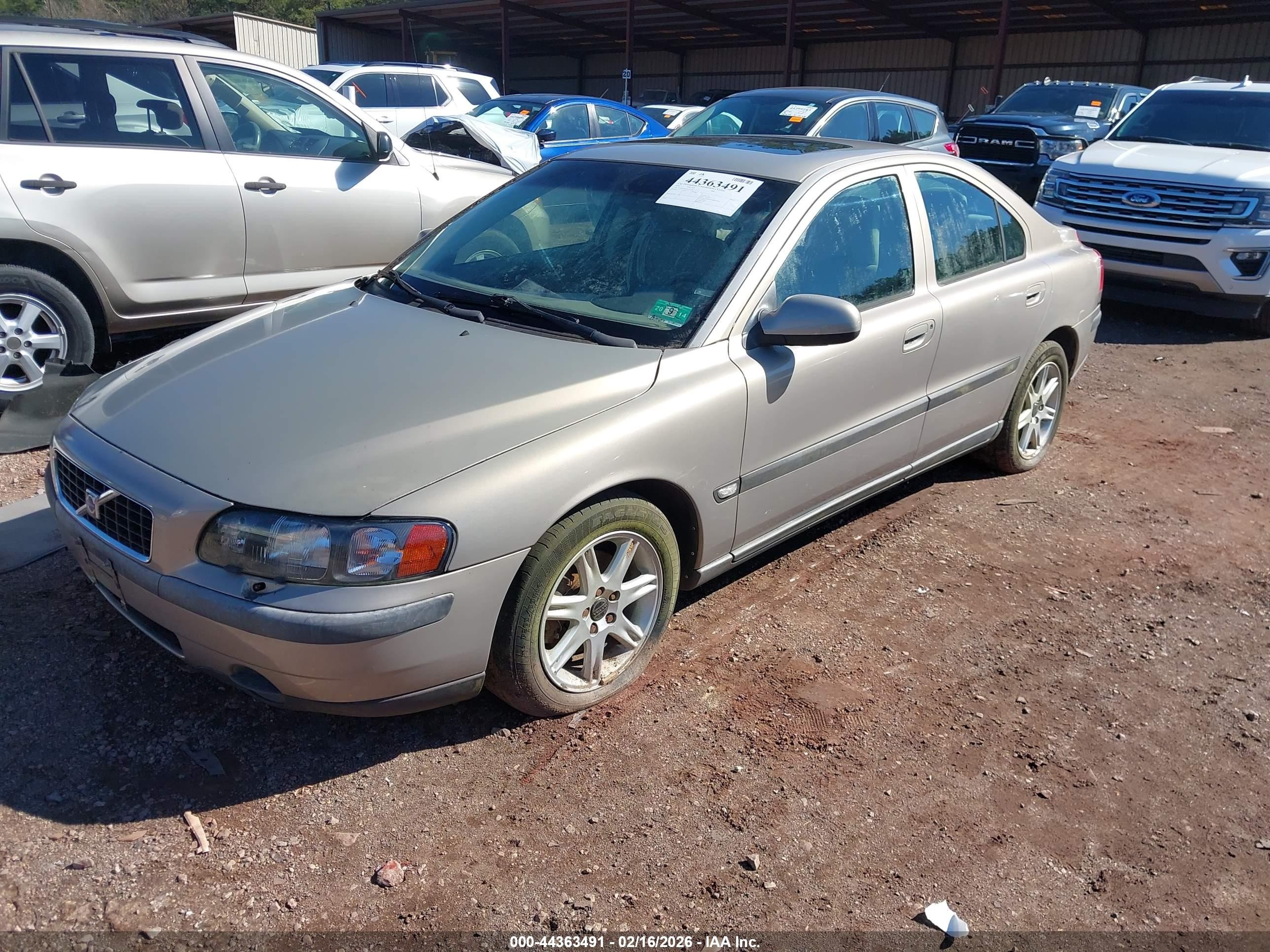 2002 Volvo S60 2.4t Silver vin: YV1RS58D422171969