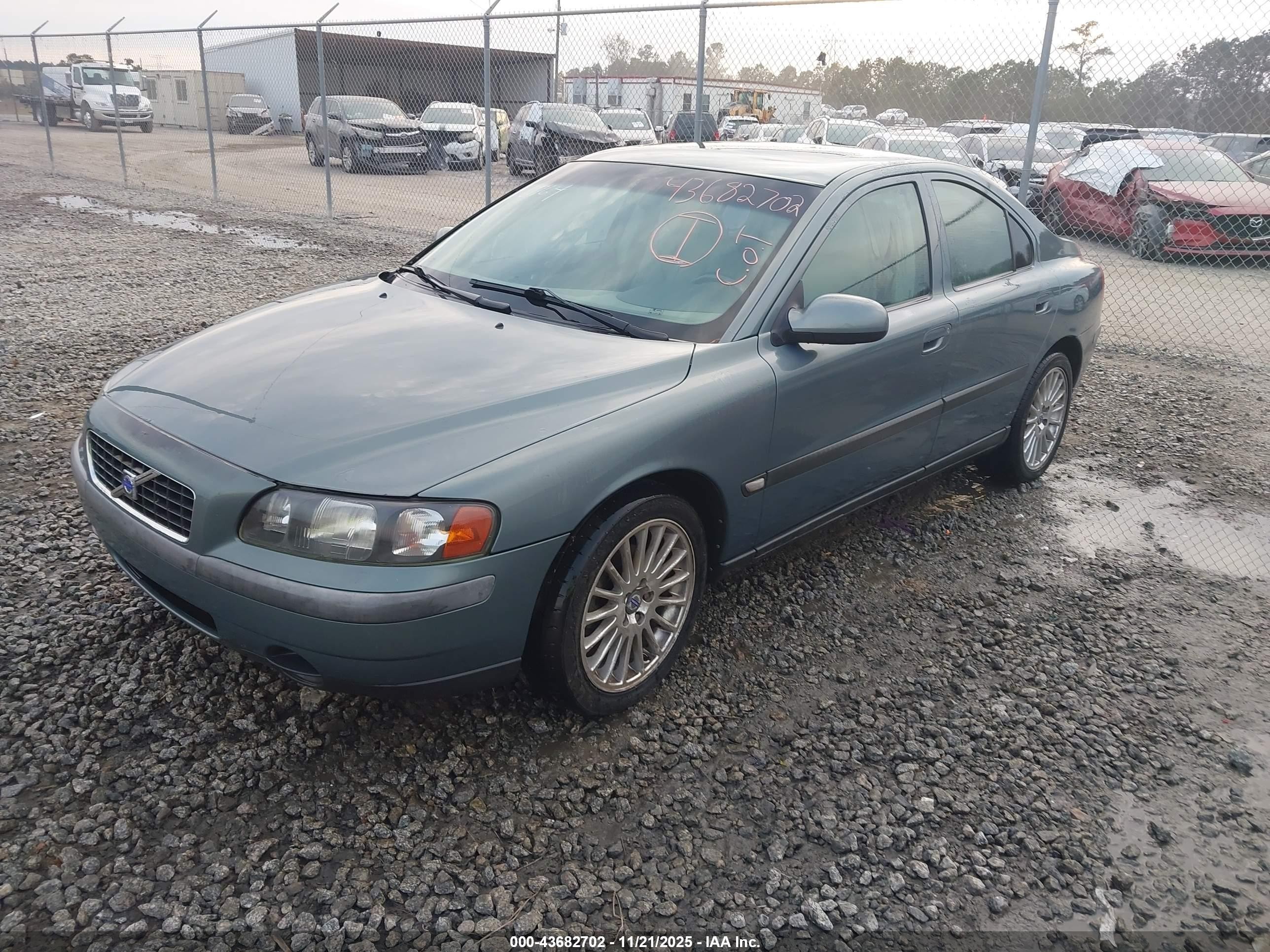 2002 Volvo S60 2.4t Teal vin: YV1RS58D822193120