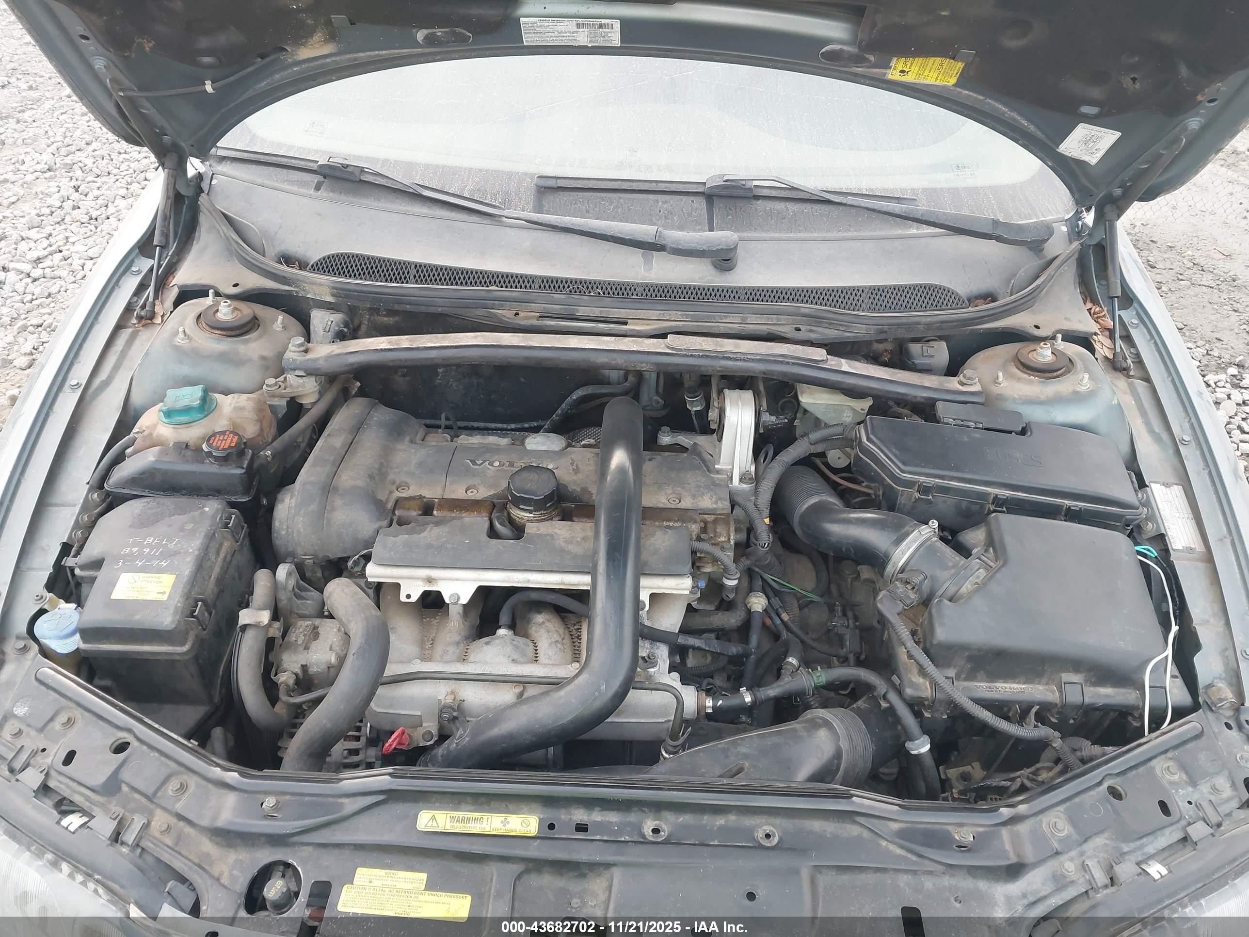 2002 Volvo S60 2.4t Teal vin: YV1RS58D822193120