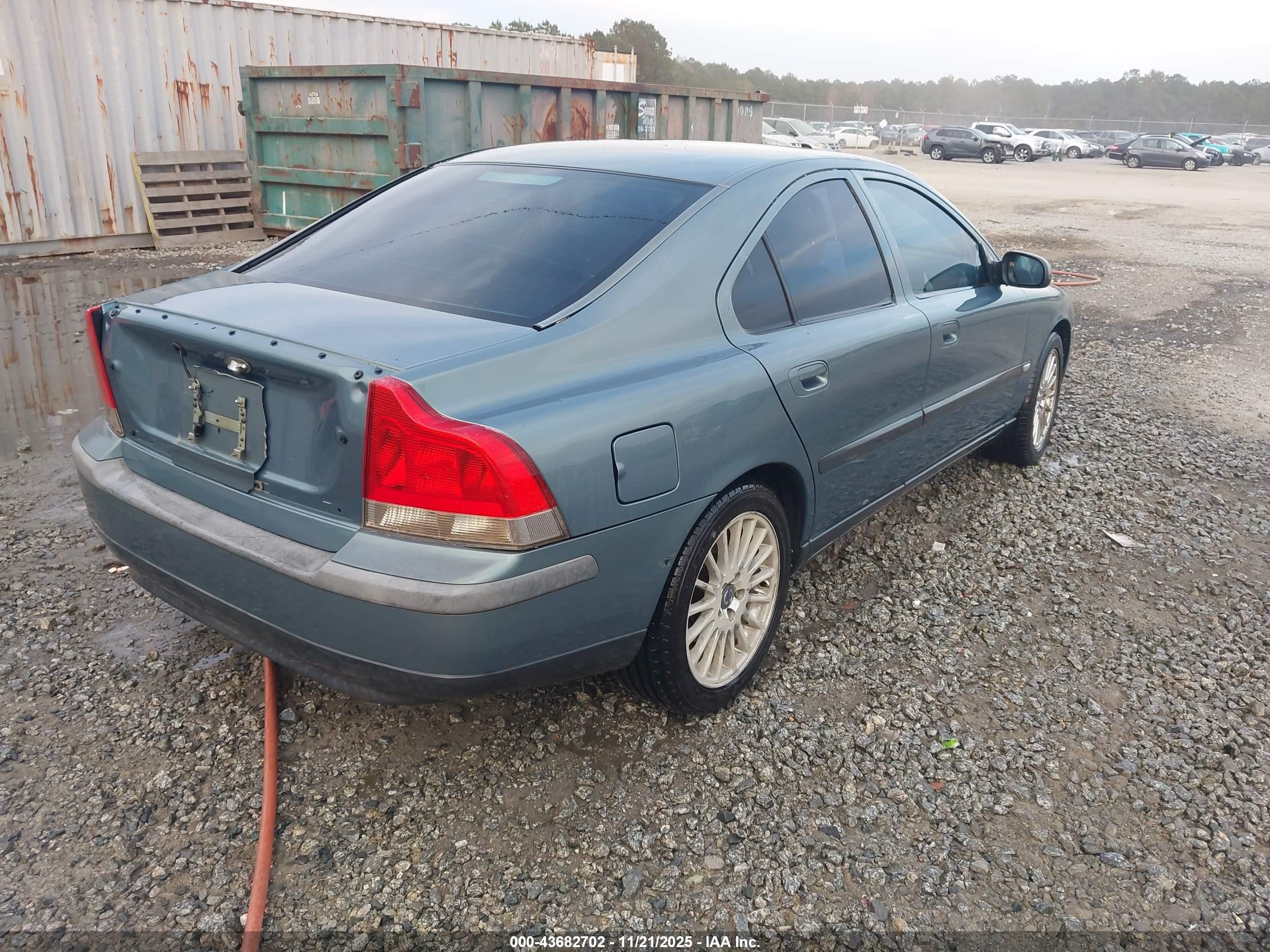 2002 Volvo S60 2.4t Teal vin: YV1RS58D822193120