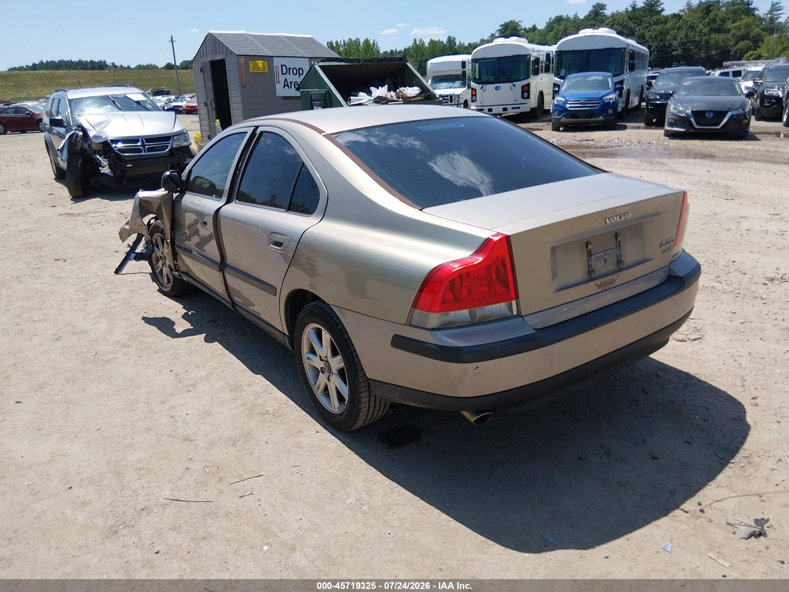 2001 Volvo S60 2.4t Желто-коричневый vin: YV1RS58D912010810