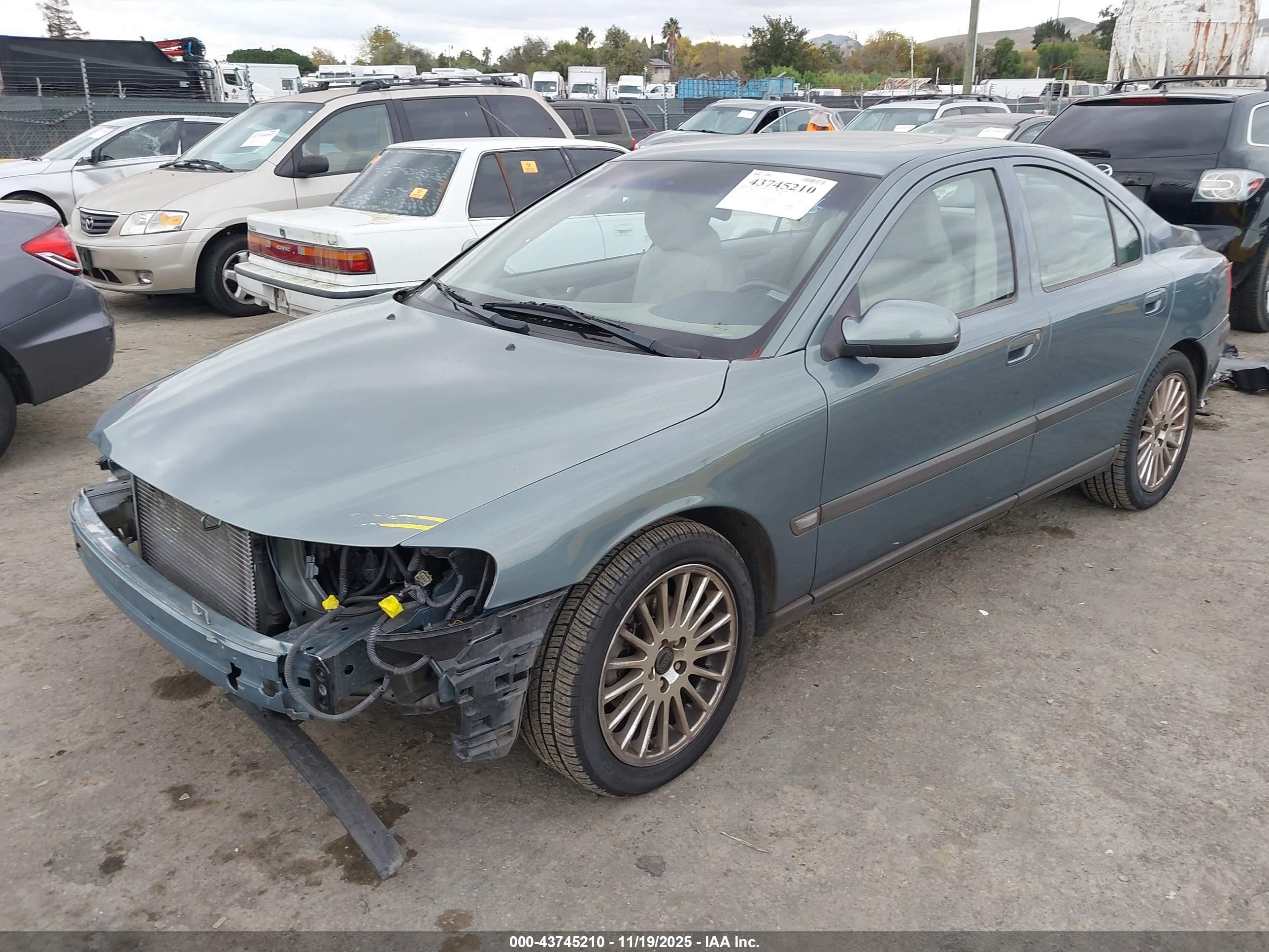 2002 Volvo S60 2.4t Blue vin: YV1RS58D922101299