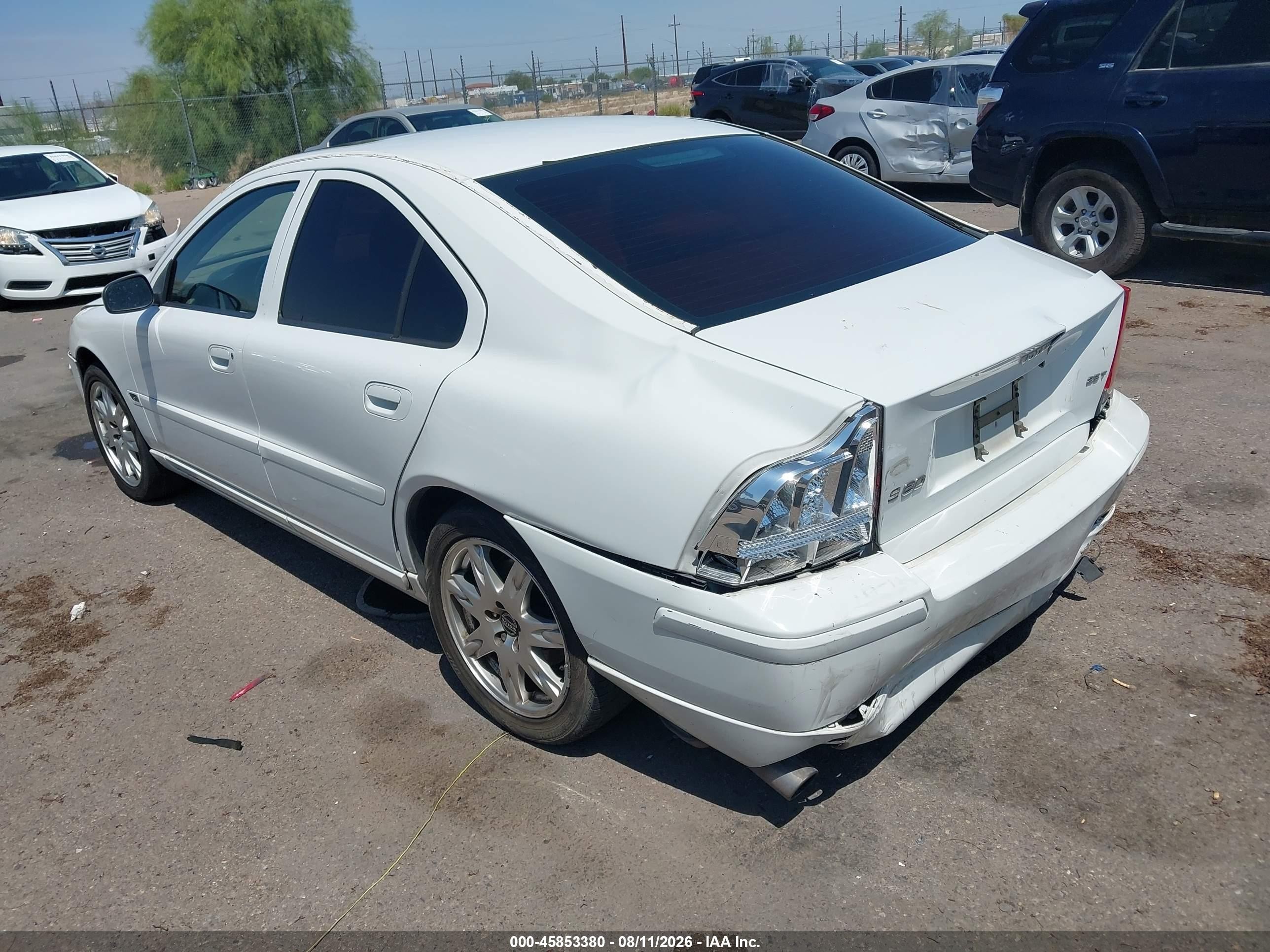 2006 Volvo S60 2.5t White vin: YV1RS592062538529