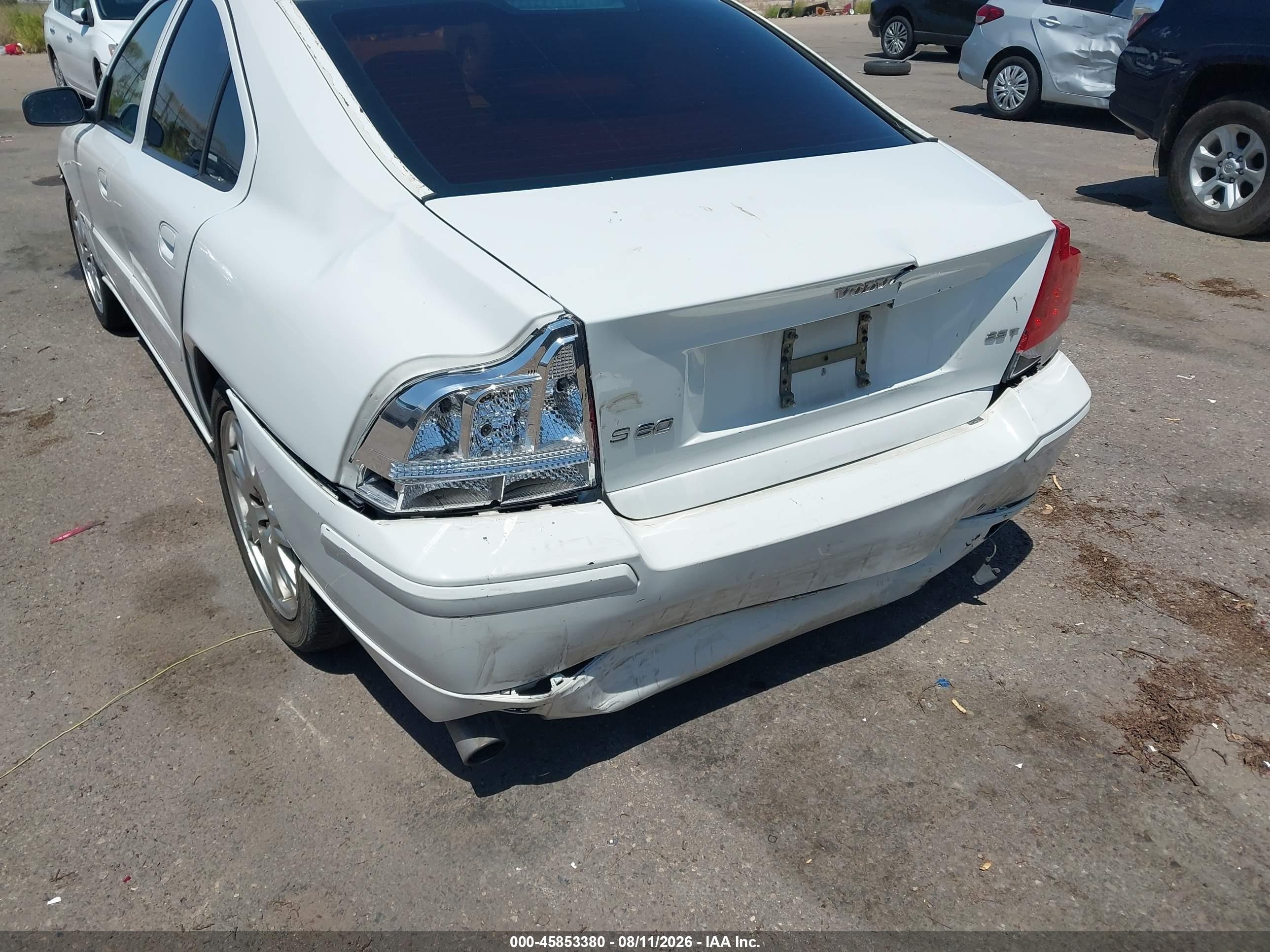 2006 Volvo S60 2.5t White vin: YV1RS592062538529