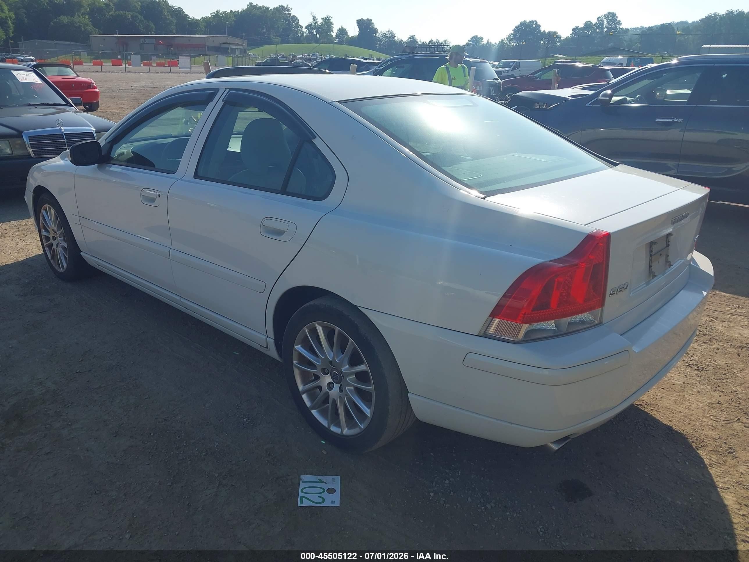 2007 Volvo S60 2.5t White vin: YV1RS592072616857