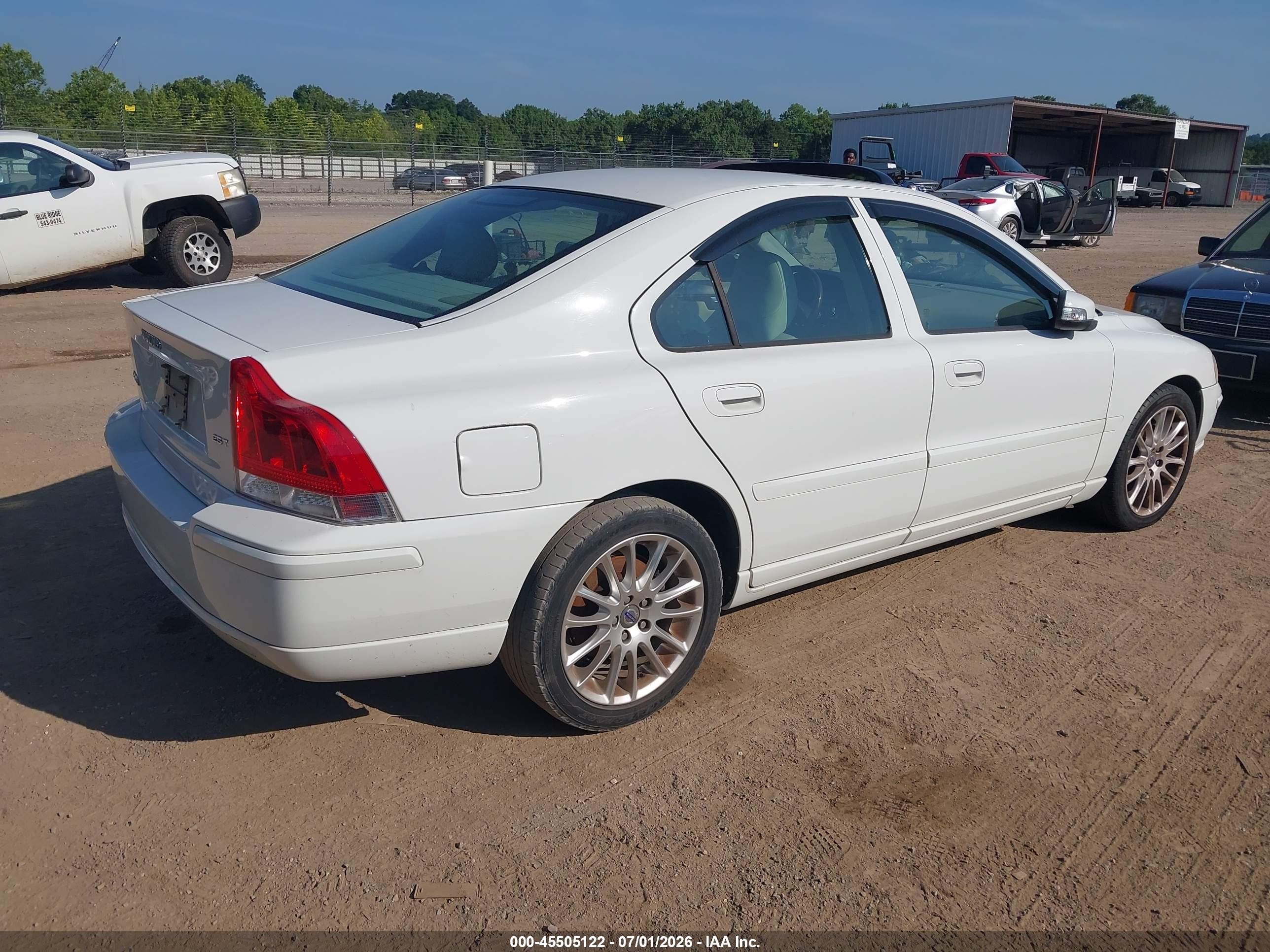 2007 Volvo S60 2.5t White vin: YV1RS592072616857
