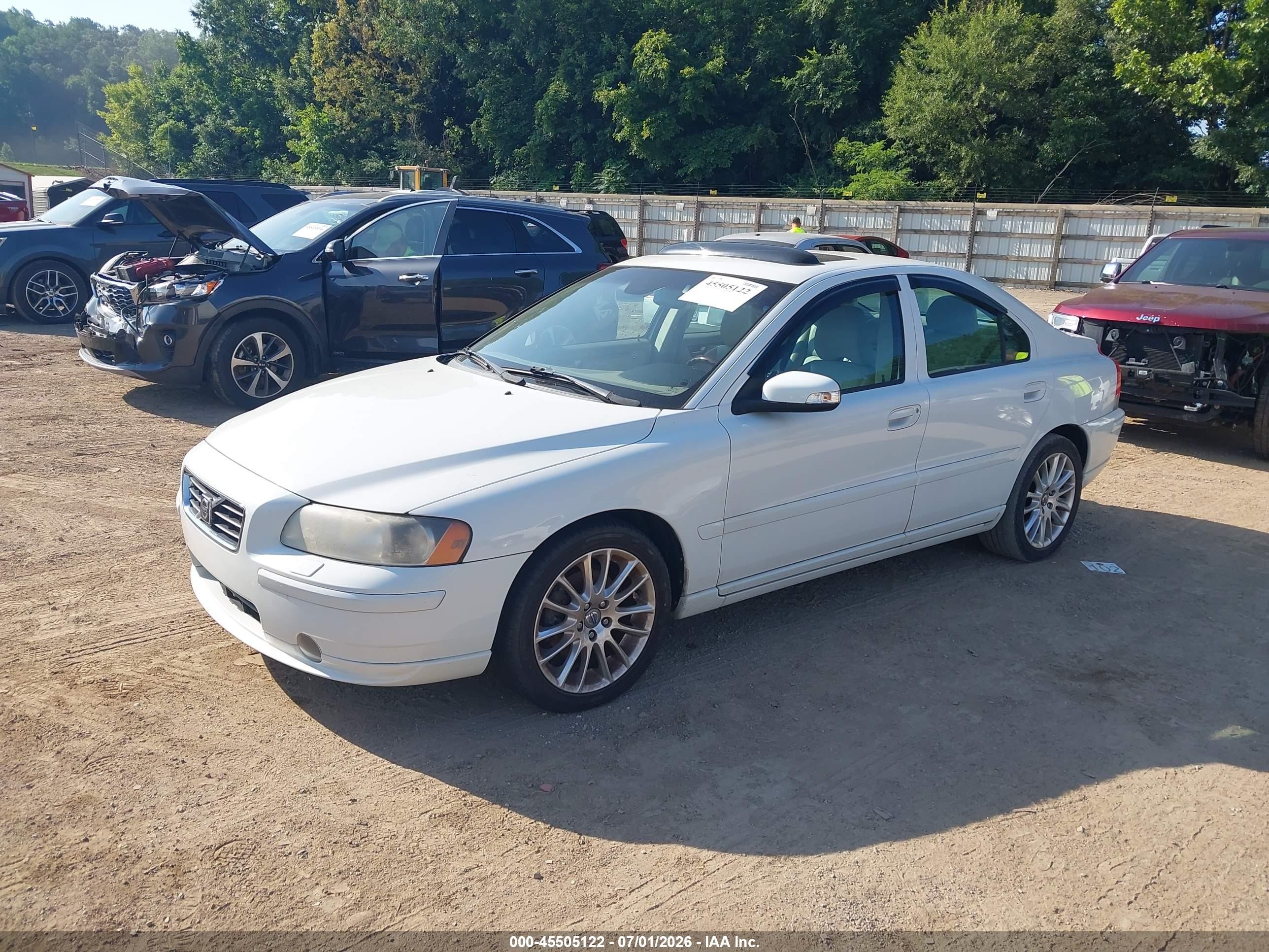 2007 Volvo S60 2.5t White vin: YV1RS592072616857