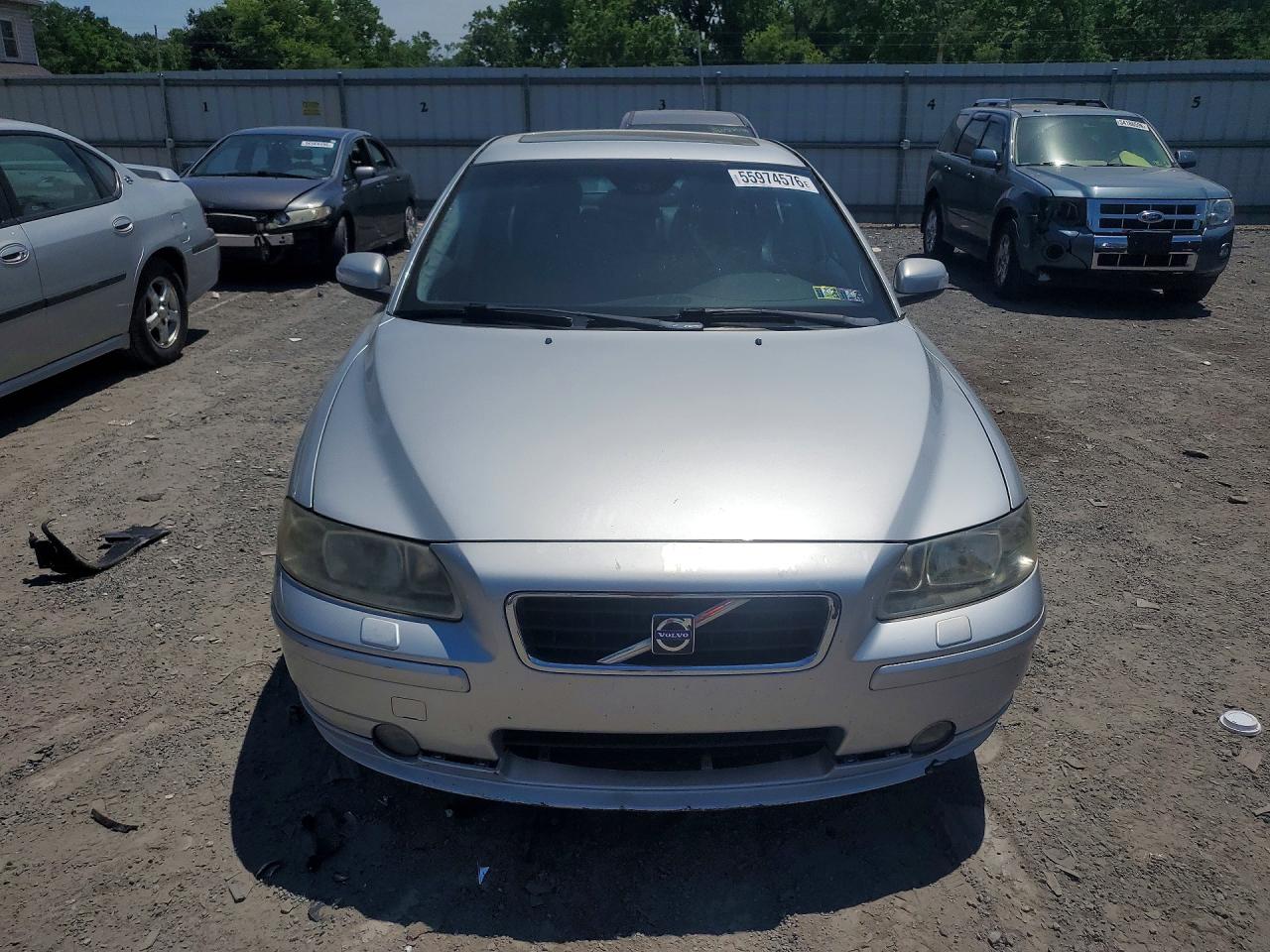 2007 Volvo S60 2.5t Silver vin: YV1RS592072645159