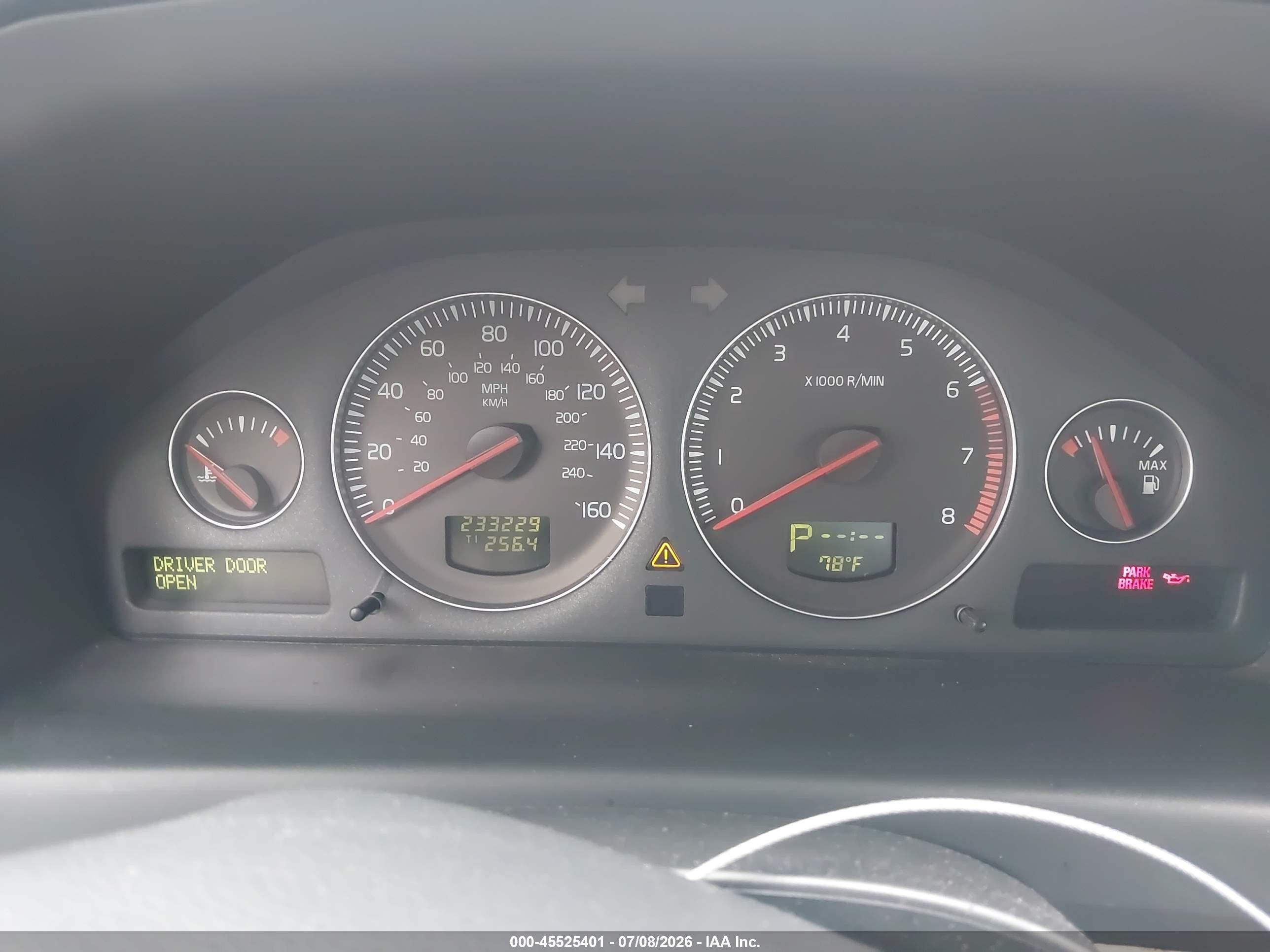 2007 Volvo S60 2.5t Dark Blue vin: YV1RS592172602871