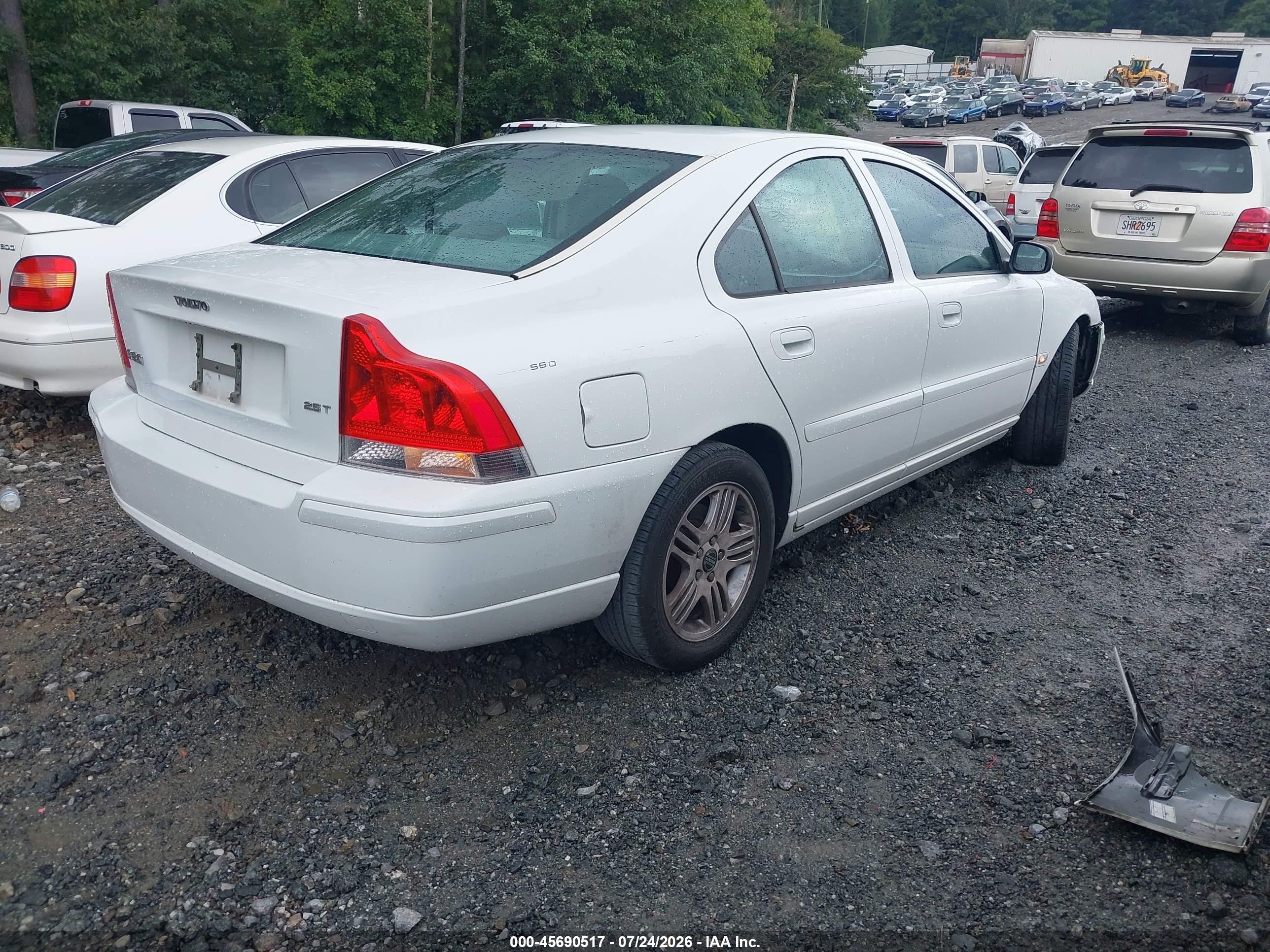 2006 Volvo S60 2.5t White vin: YV1RS592262507315