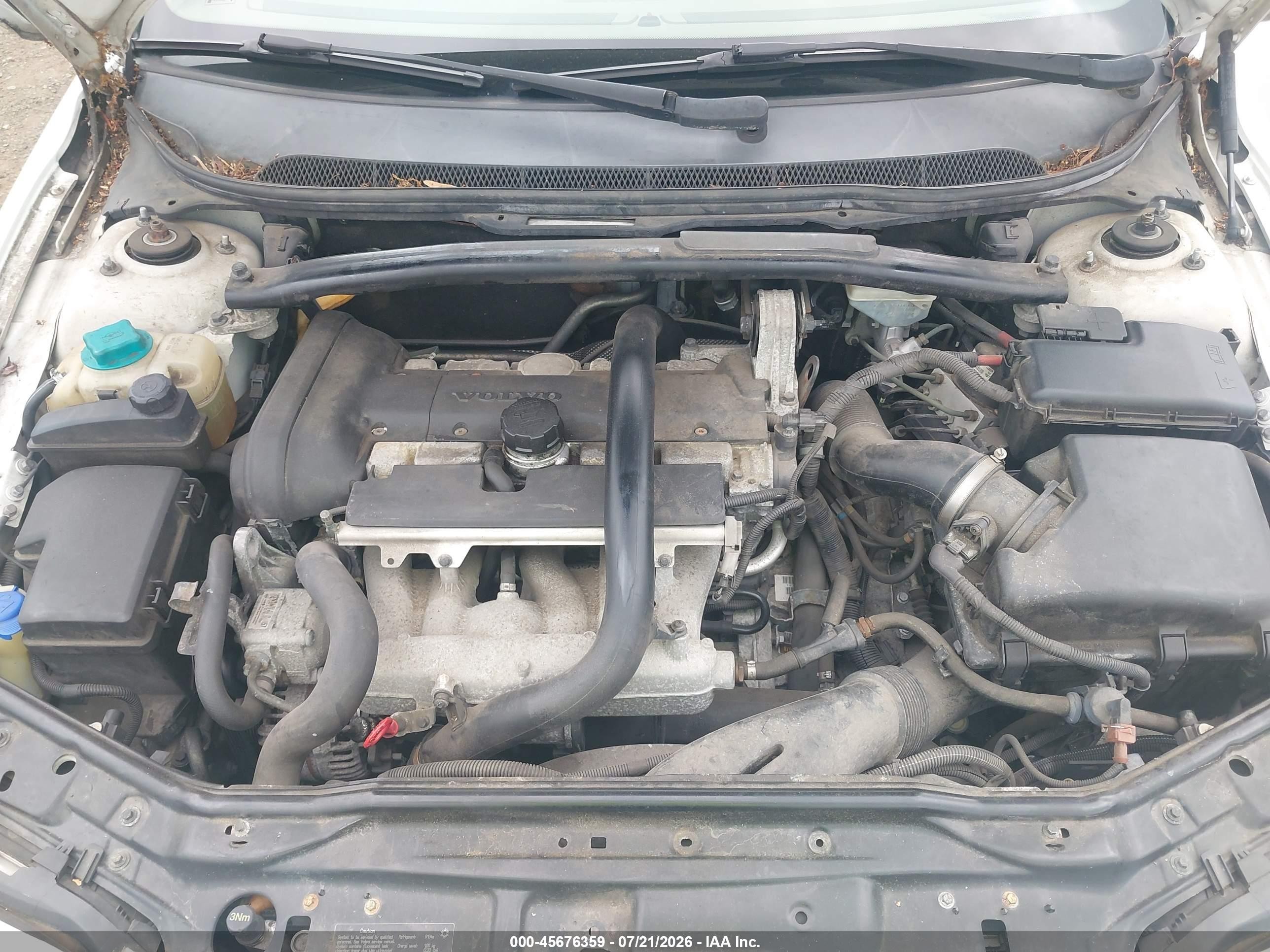 2008 Volvo S60 2.5t/2.5t W/snrf White vin: YV1RS592282677970