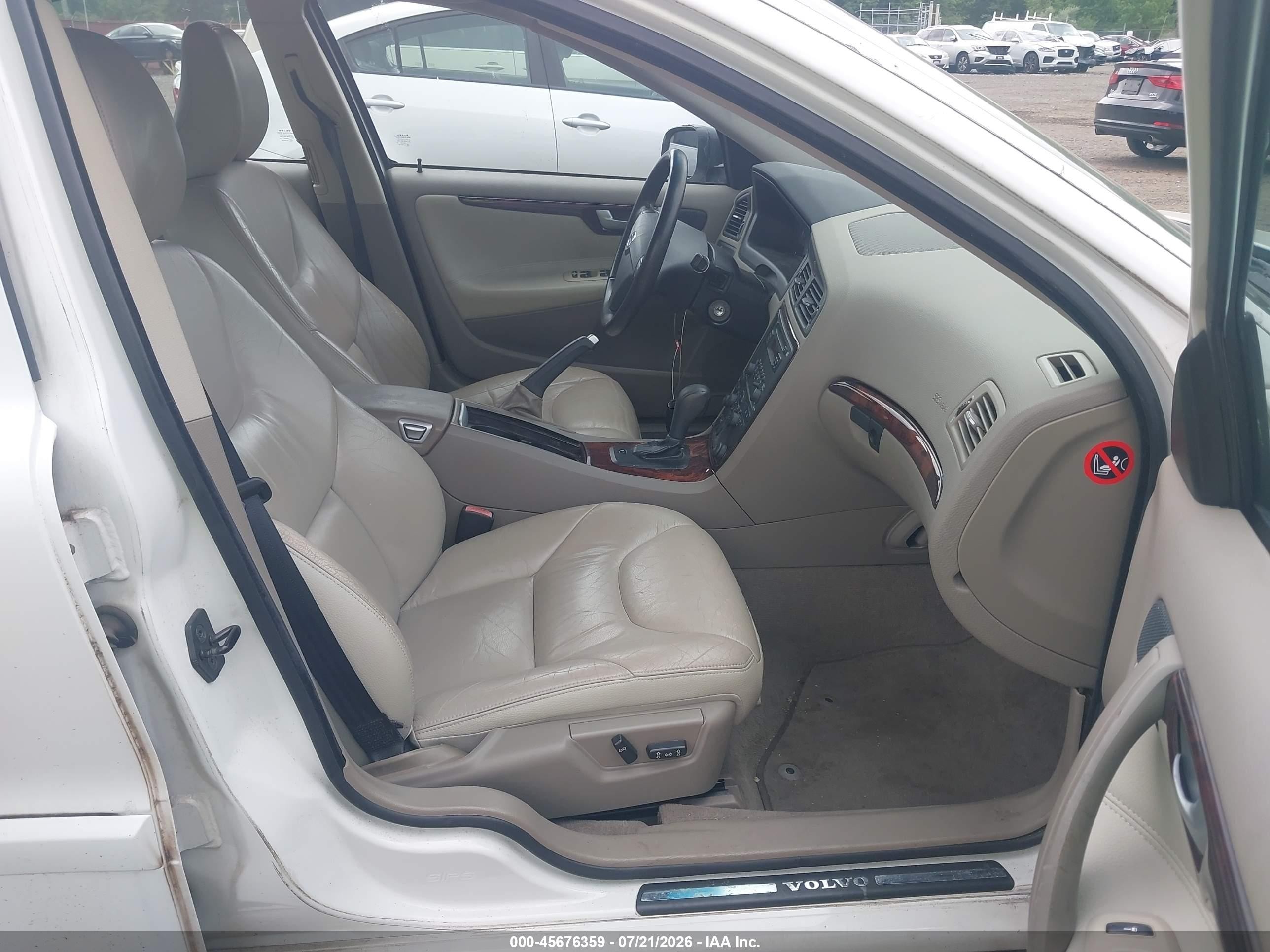 2008 Volvo S60 2.5t/2.5t W/snrf White vin: YV1RS592282677970
