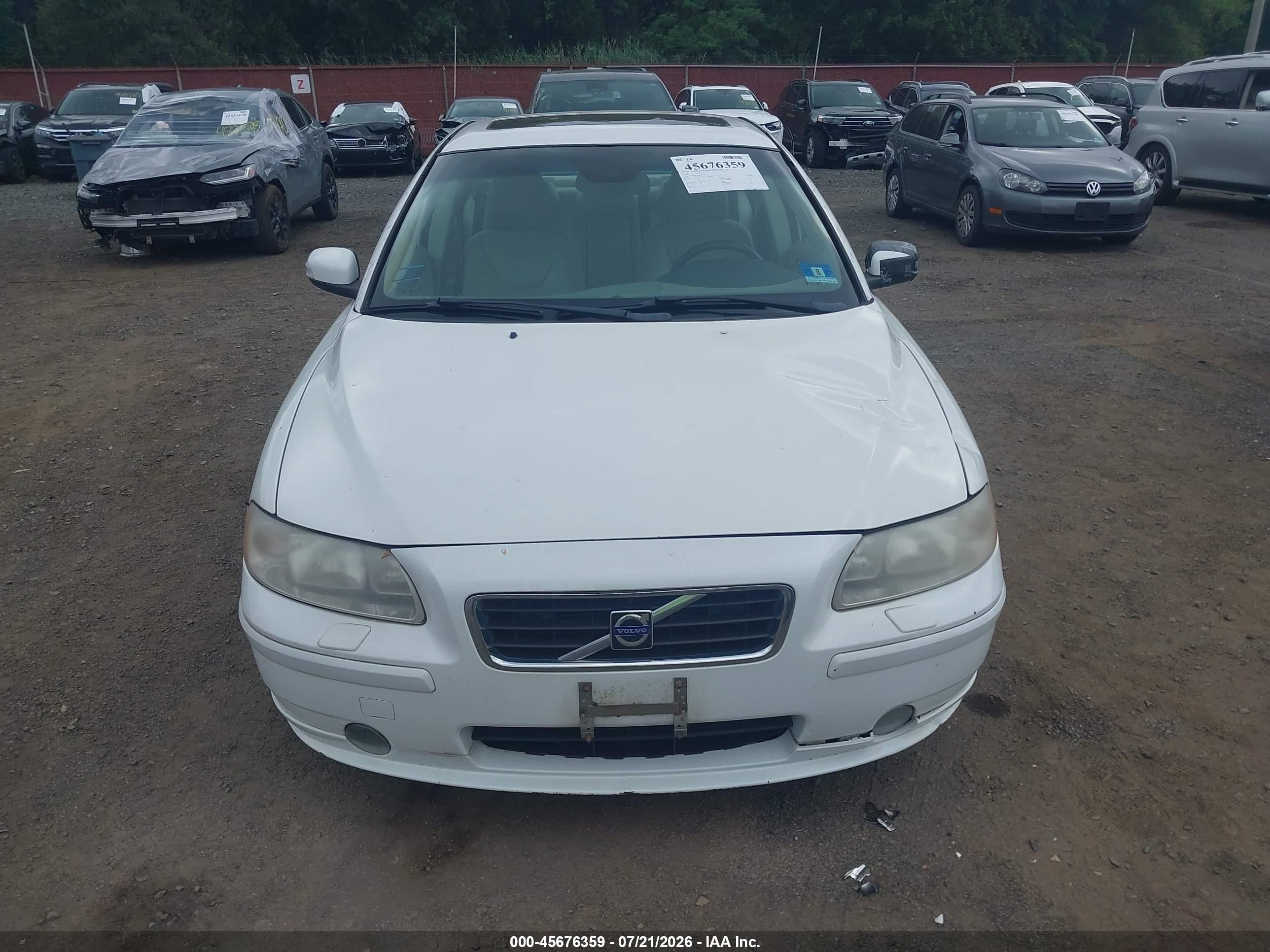 2008 Volvo S60 2.5t/2.5t W/snrf White vin: YV1RS592282677970