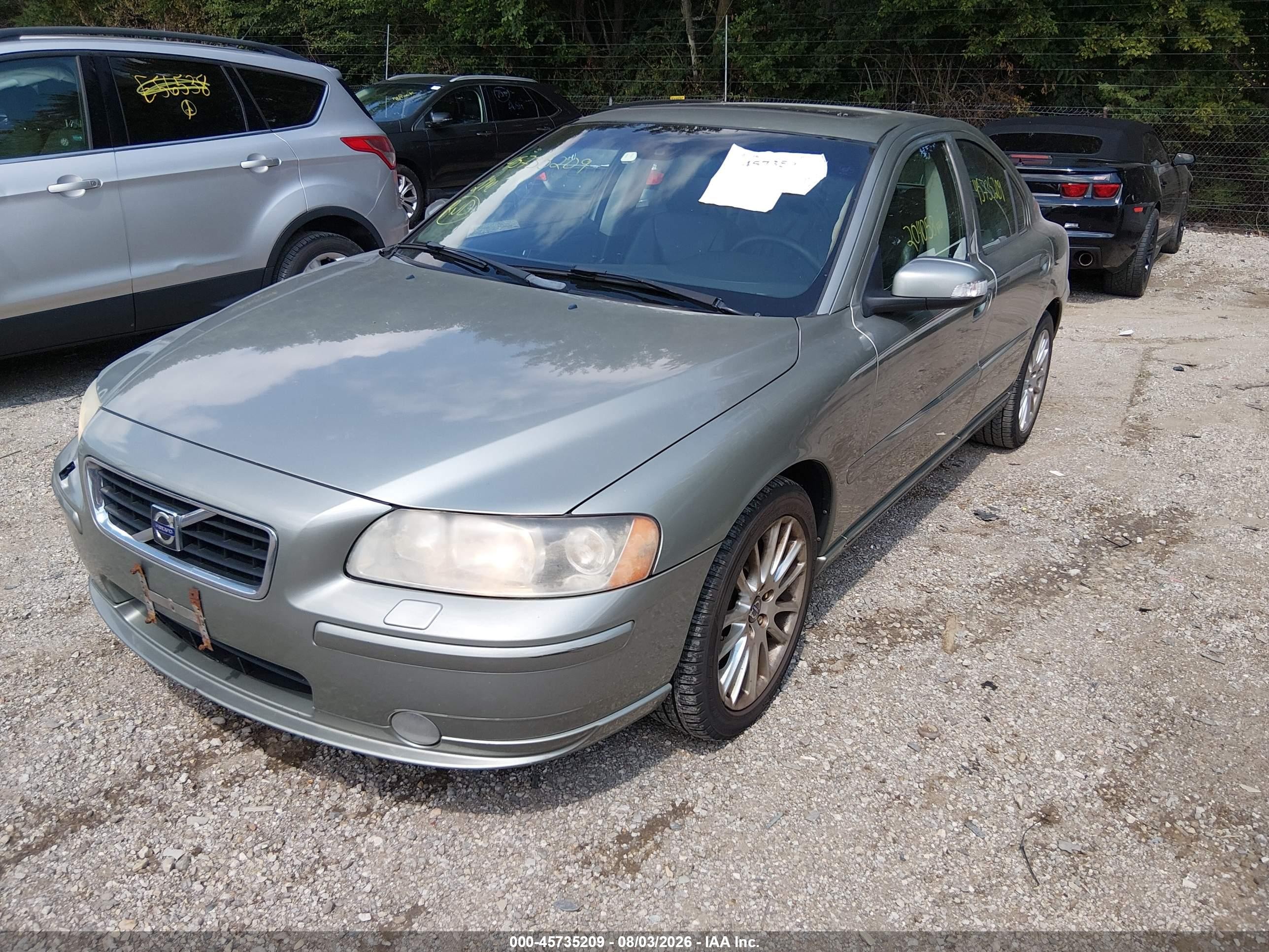 2008 Volvo S60 2.5t/2.5t W/snrf Gray vin: YV1RS592382686967