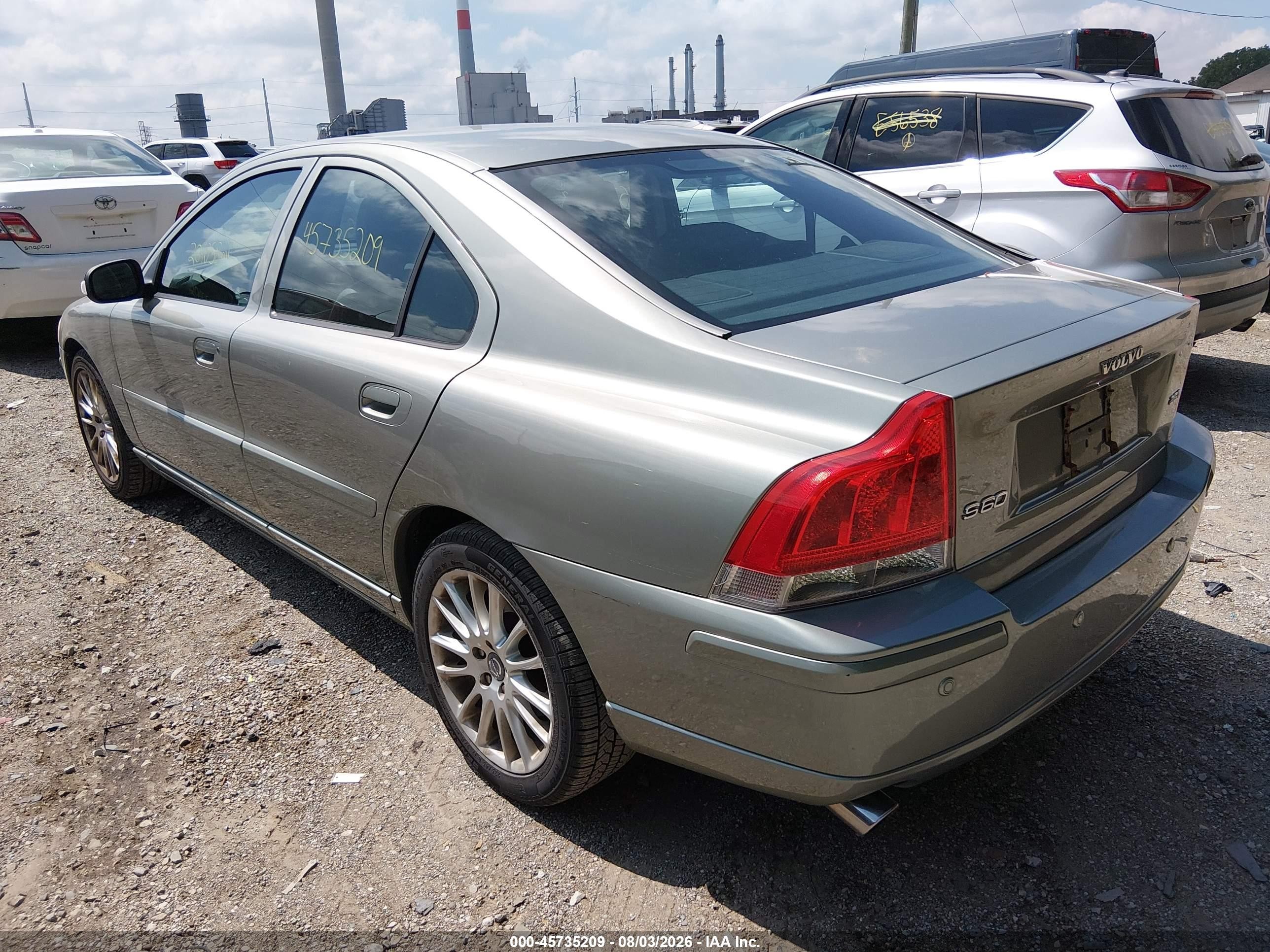 2008 Volvo S60 2.5t/2.5t W/snrf Gray vin: YV1RS592382686967