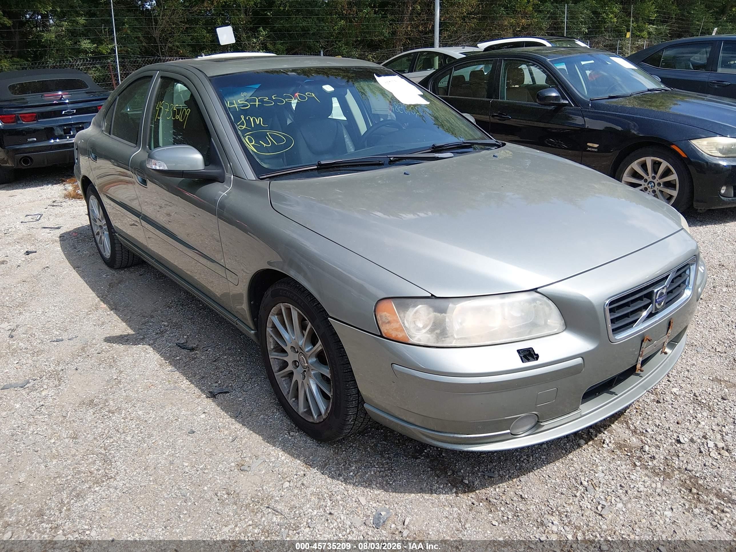 2008 Volvo S60 2.5t/2.5t W/snrf Gray vin: YV1RS592382686967