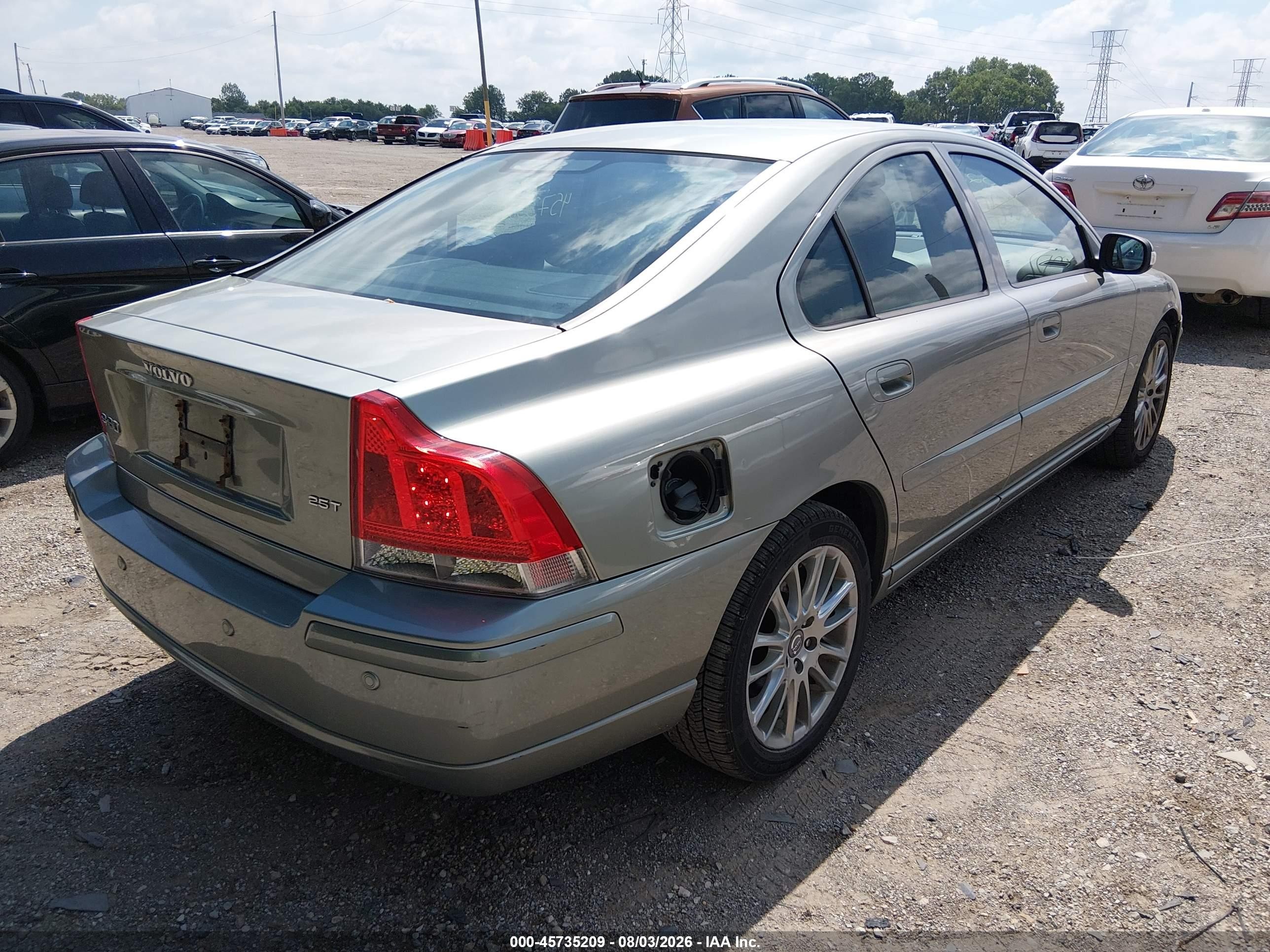 2008 Volvo S60 2.5t/2.5t W/snrf Gray vin: YV1RS592382686967