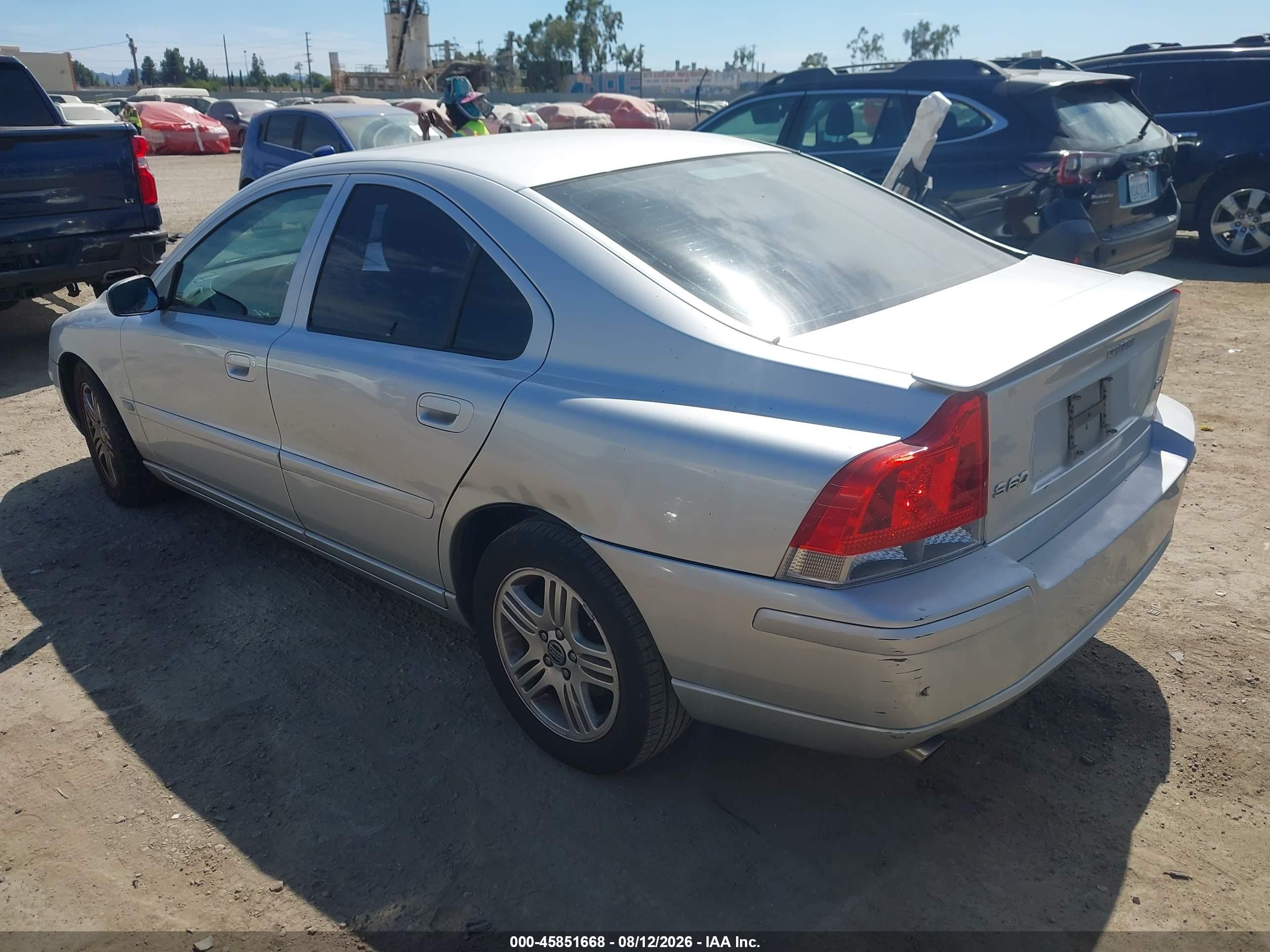 2005 Volvo S60 2.5t A/2.5t A Sr W/premium Package Silver vin: YV1RS592552473823