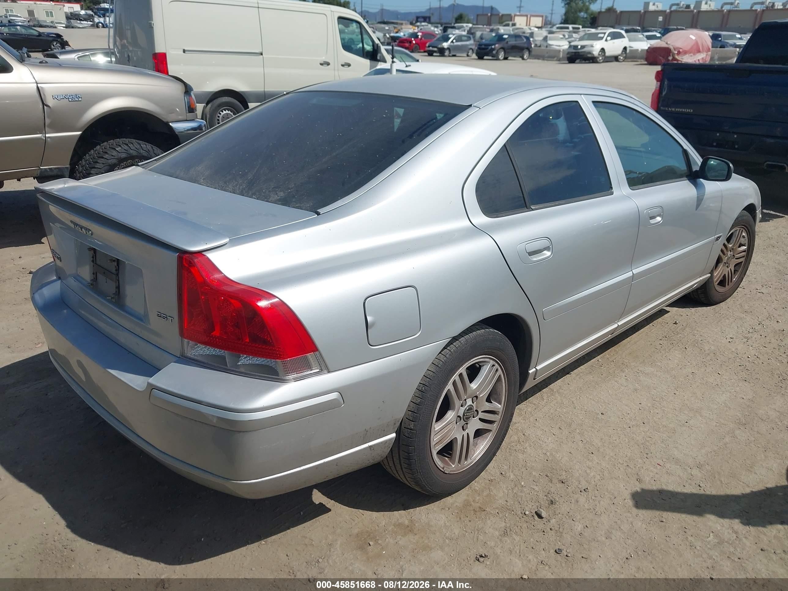 2005 Volvo S60 2.5t A/2.5t A Sr W/premium Package Silver vin: YV1RS592552473823
