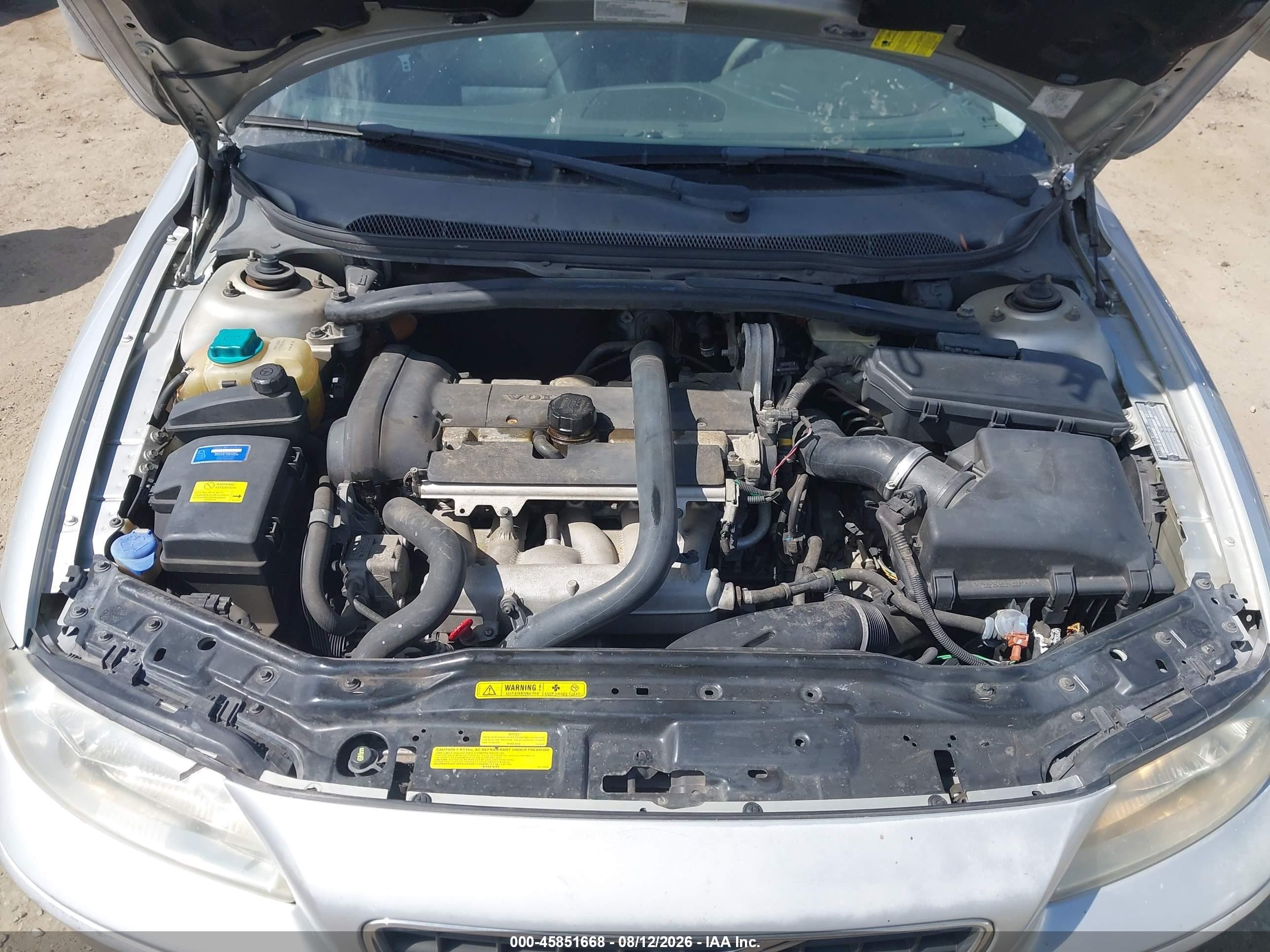 2005 Volvo S60 2.5t A/2.5t A Sr W/premium Package Silver vin: YV1RS592552473823