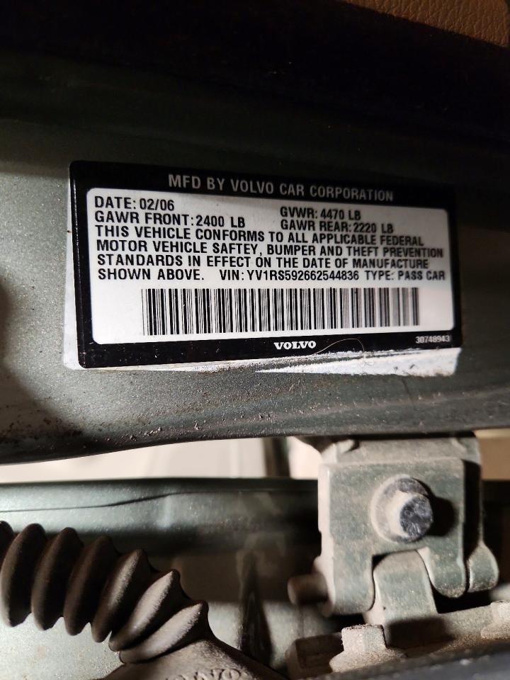 2006 Volvo S60 2.5t Gray vin: YV1RS592662544836