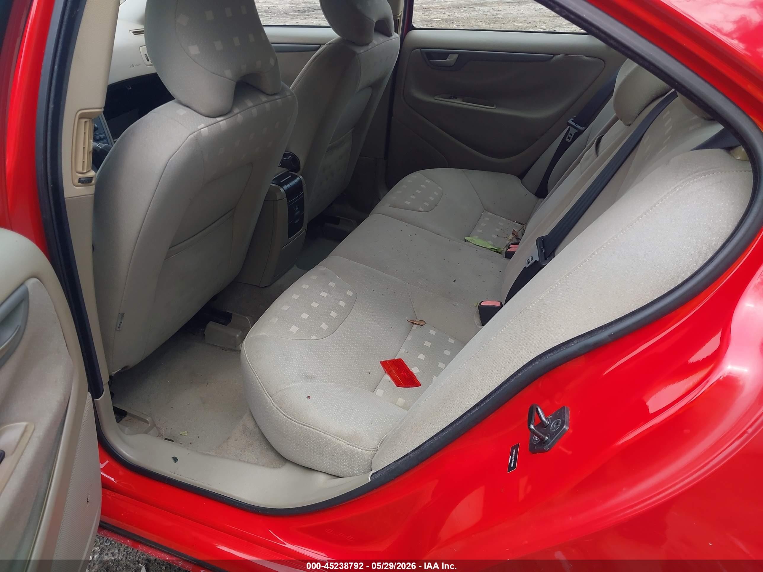 2007 Volvo S60 2.5t Red vin: YV1RS592672610996