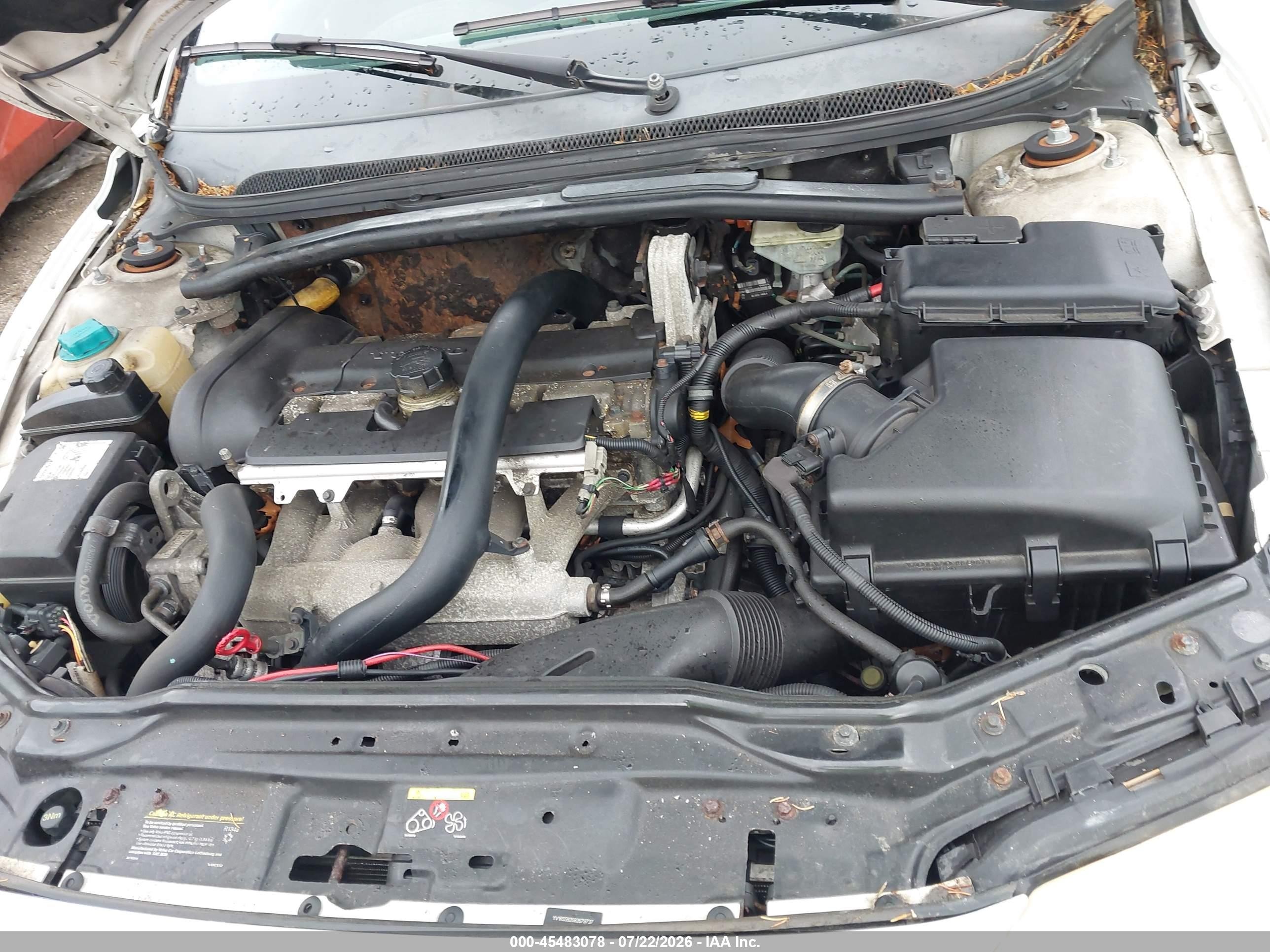 2008 Volvo S60 2.5t/2.5t W/snrf White vin: YV1RS592682679737
