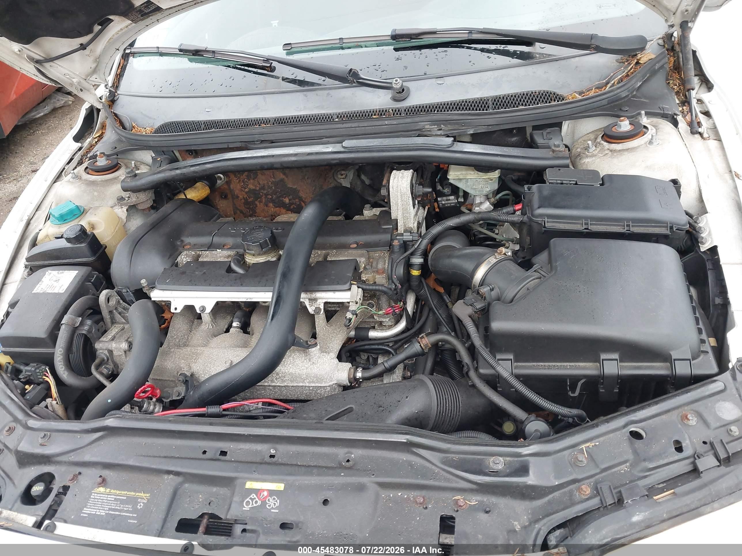 2008 Volvo S60 2.5t/2.5t W/snrf White vin: YV1RS592682679737