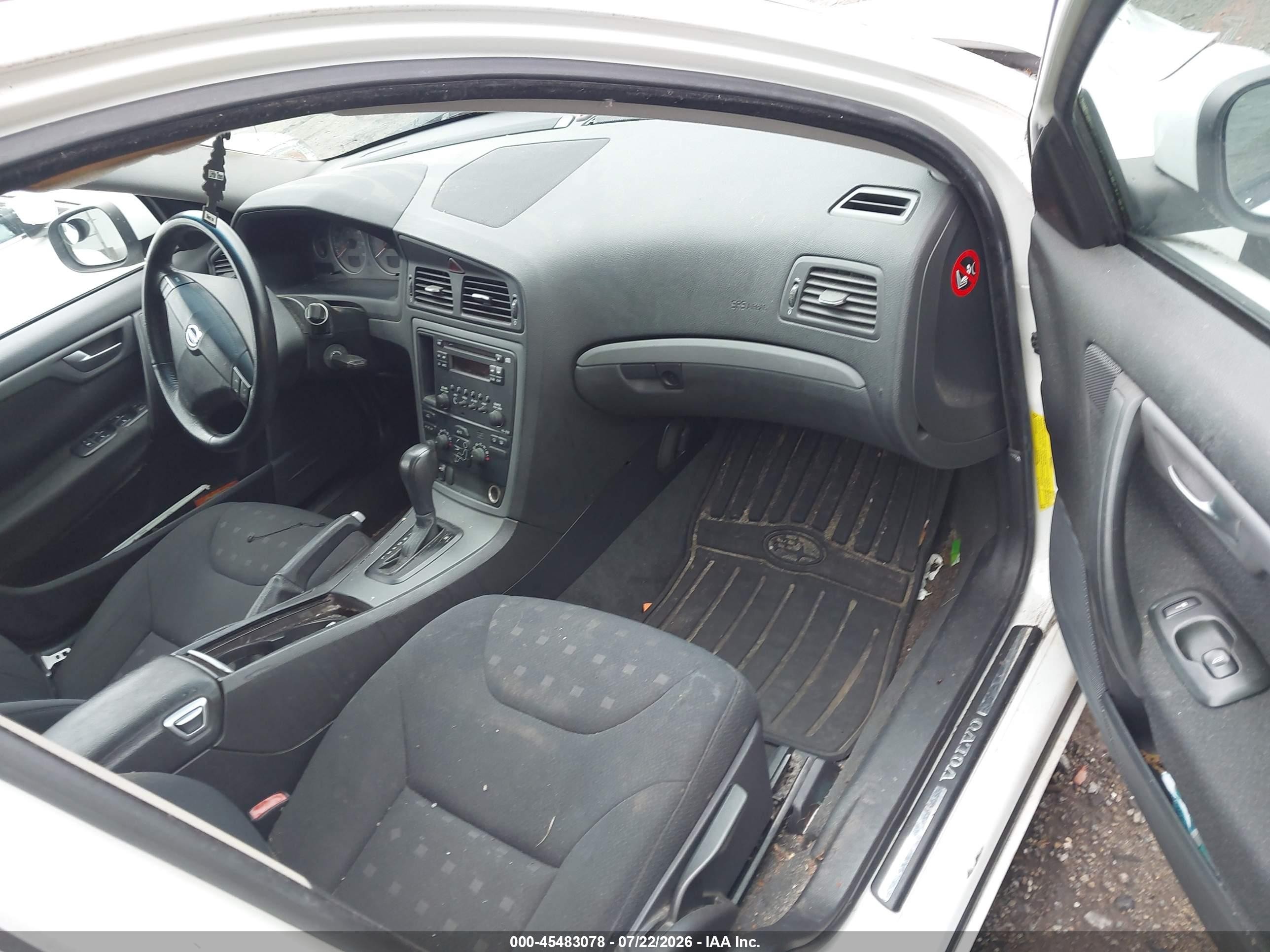 2008 Volvo S60 2.5t/2.5t W/snrf White vin: YV1RS592682679737