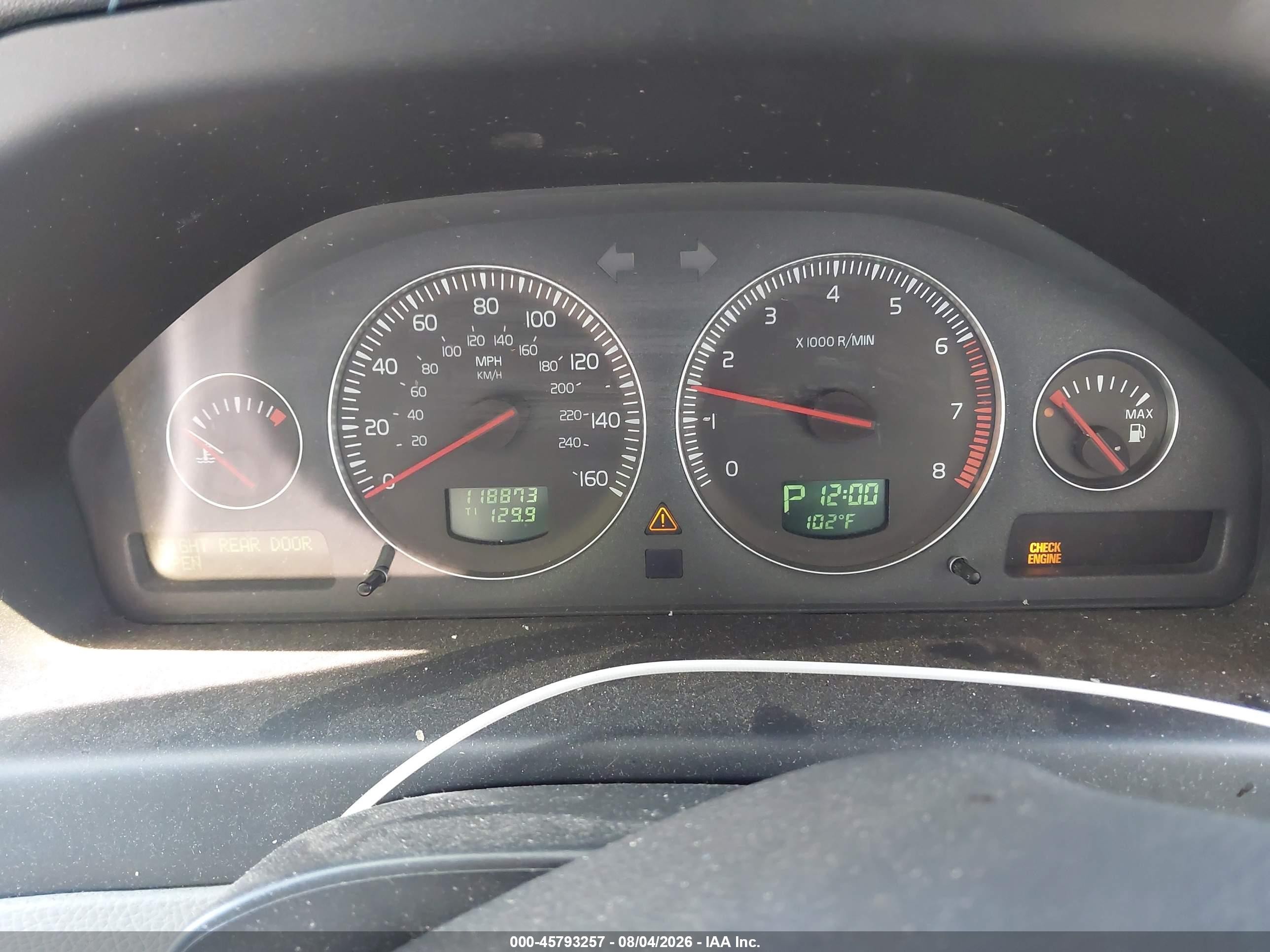 2005 Volvo S60 2.5t A/2.5t A Sr W/premium Package Серебряный vin: YV1RS592852470785