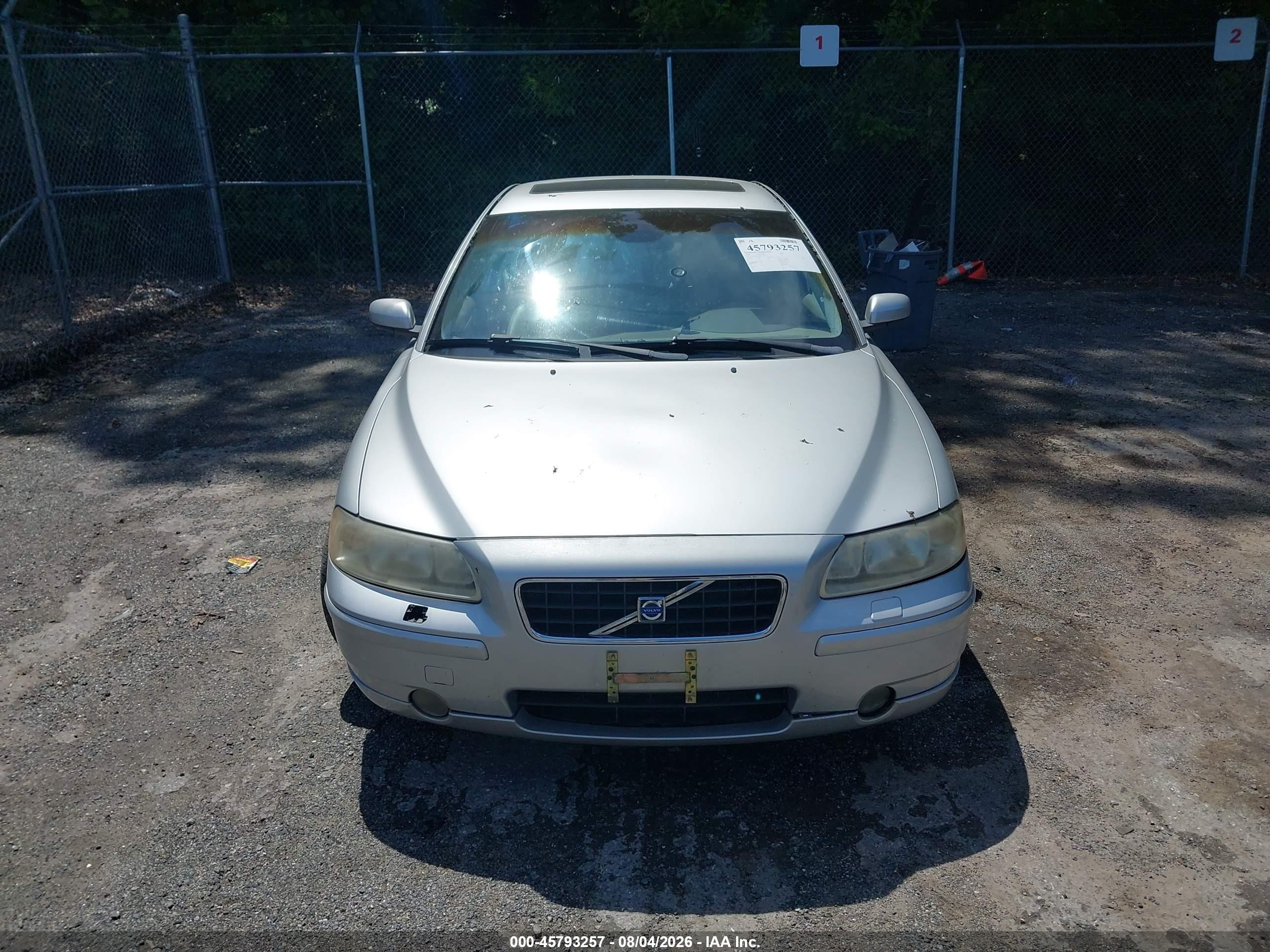 2005 Volvo S60 2.5t A/2.5t A Sr W/premium Package Серебряный vin: YV1RS592852470785
