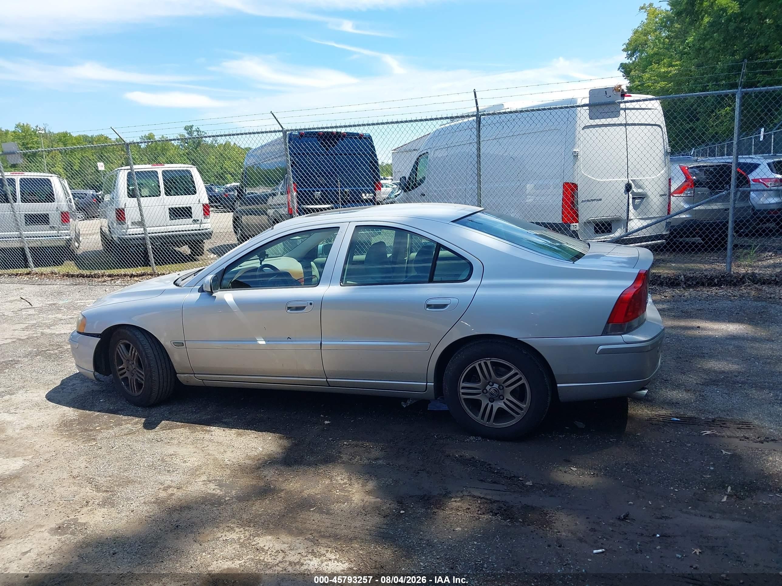 2005 Volvo S60 2.5t A/2.5t A Sr W/premium Package Серебряный vin: YV1RS592852470785
