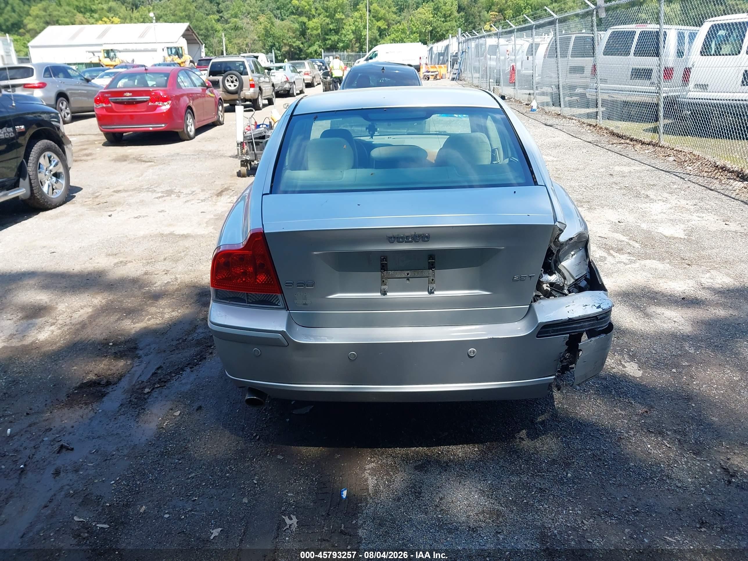 2005 Volvo S60 2.5t A/2.5t A Sr W/premium Package Серебряный vin: YV1RS592852470785