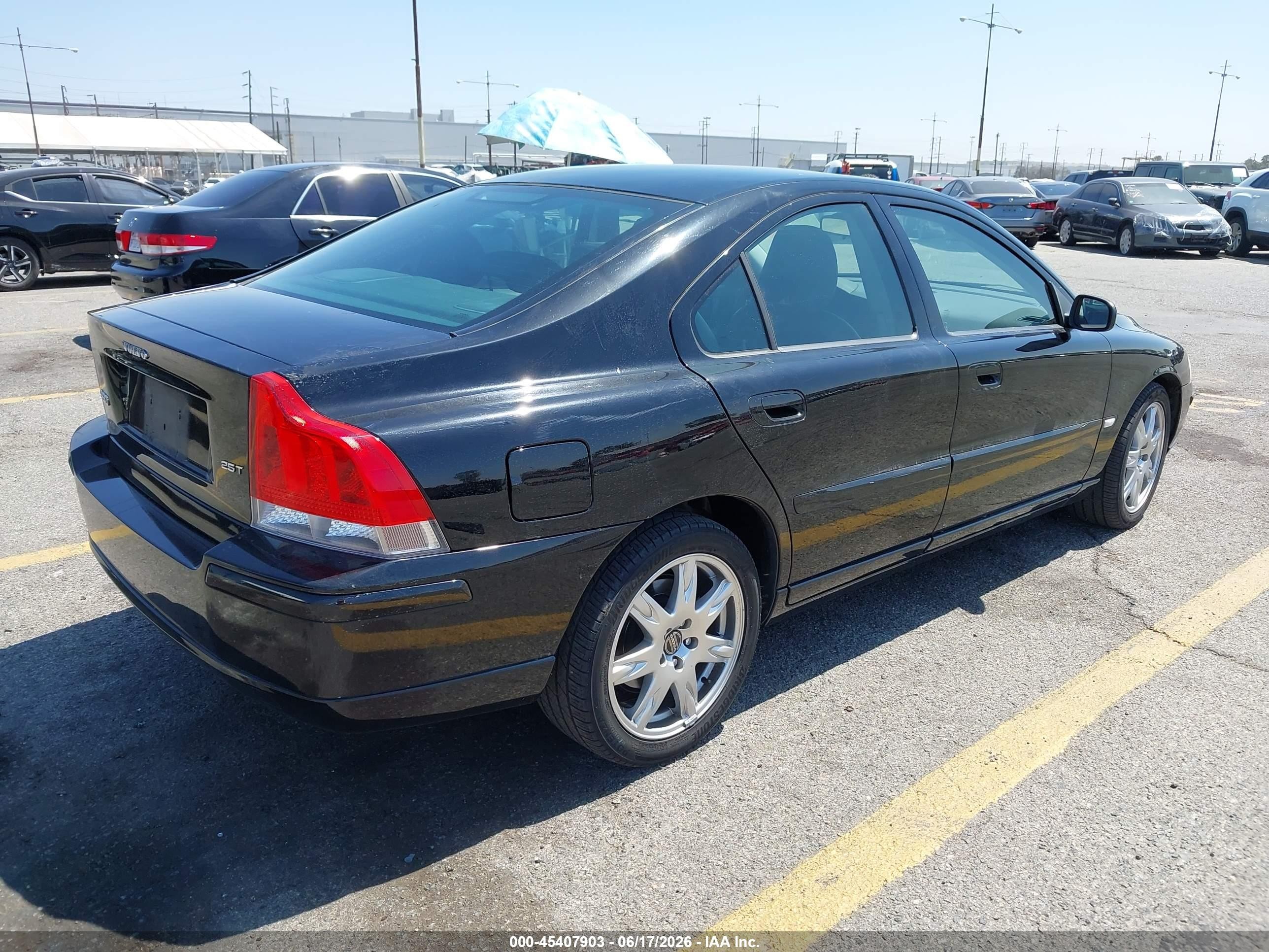 2006 Volvo S60 2.5t Black vin: YV1RS592862543431