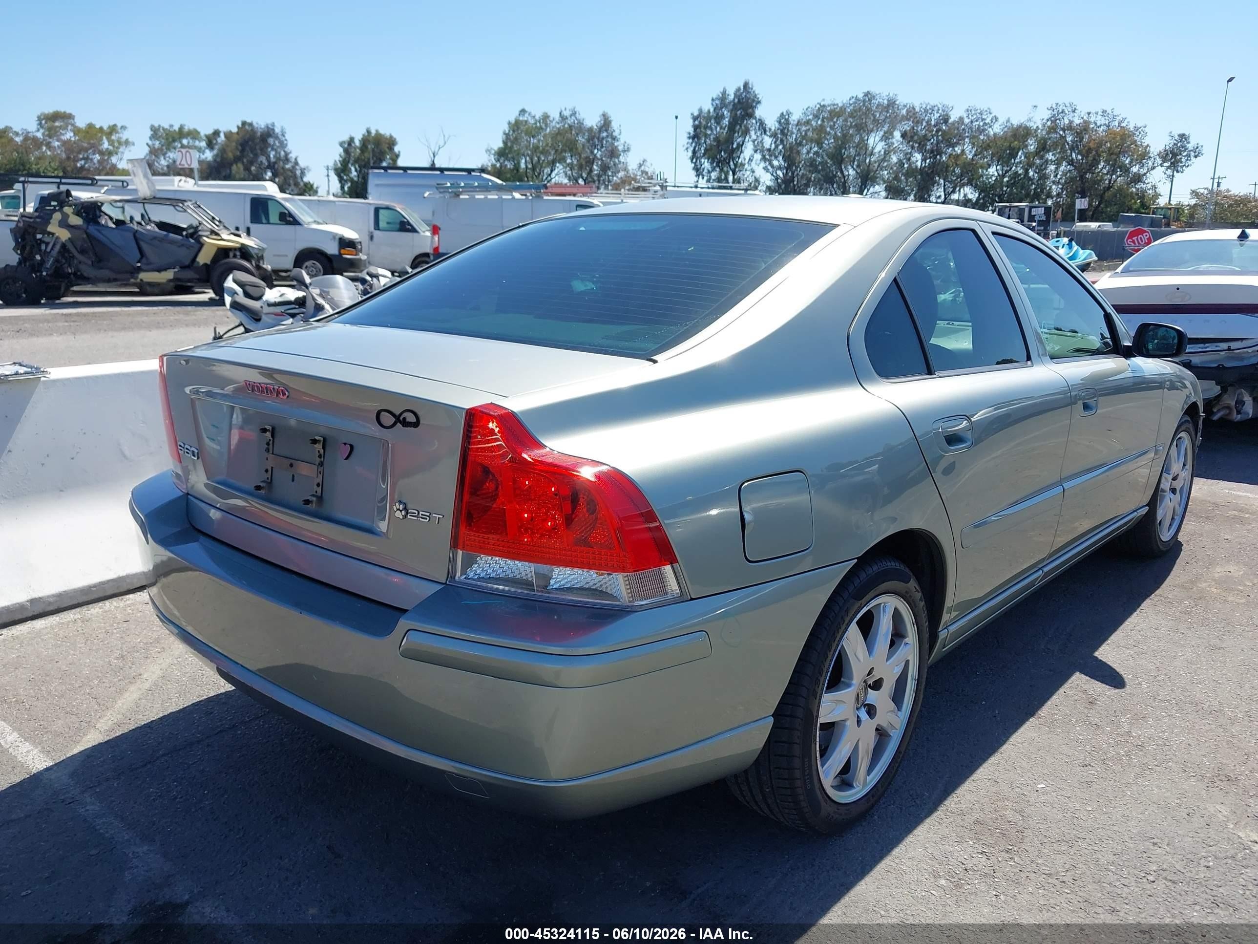 2006 Volvo S60 2.5t Silver vin: YV1RS592862543493