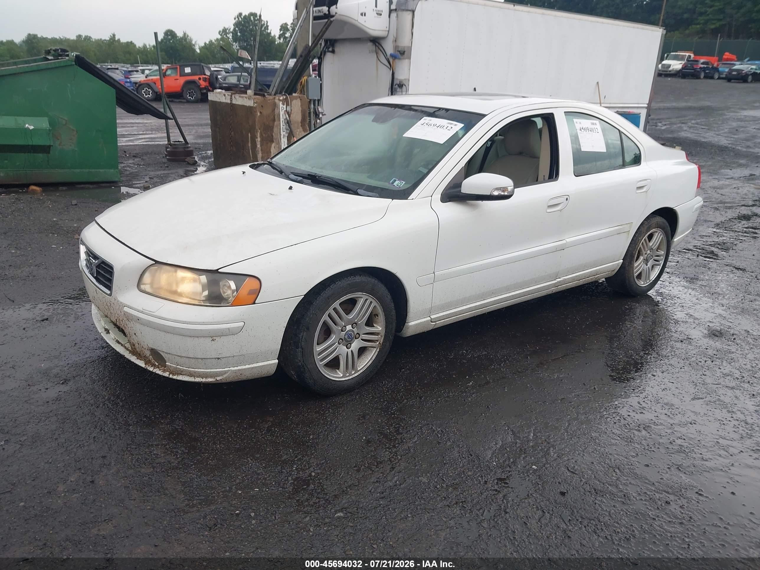 2007 Volvo S60 2.5t White vin: YV1RS592872614239