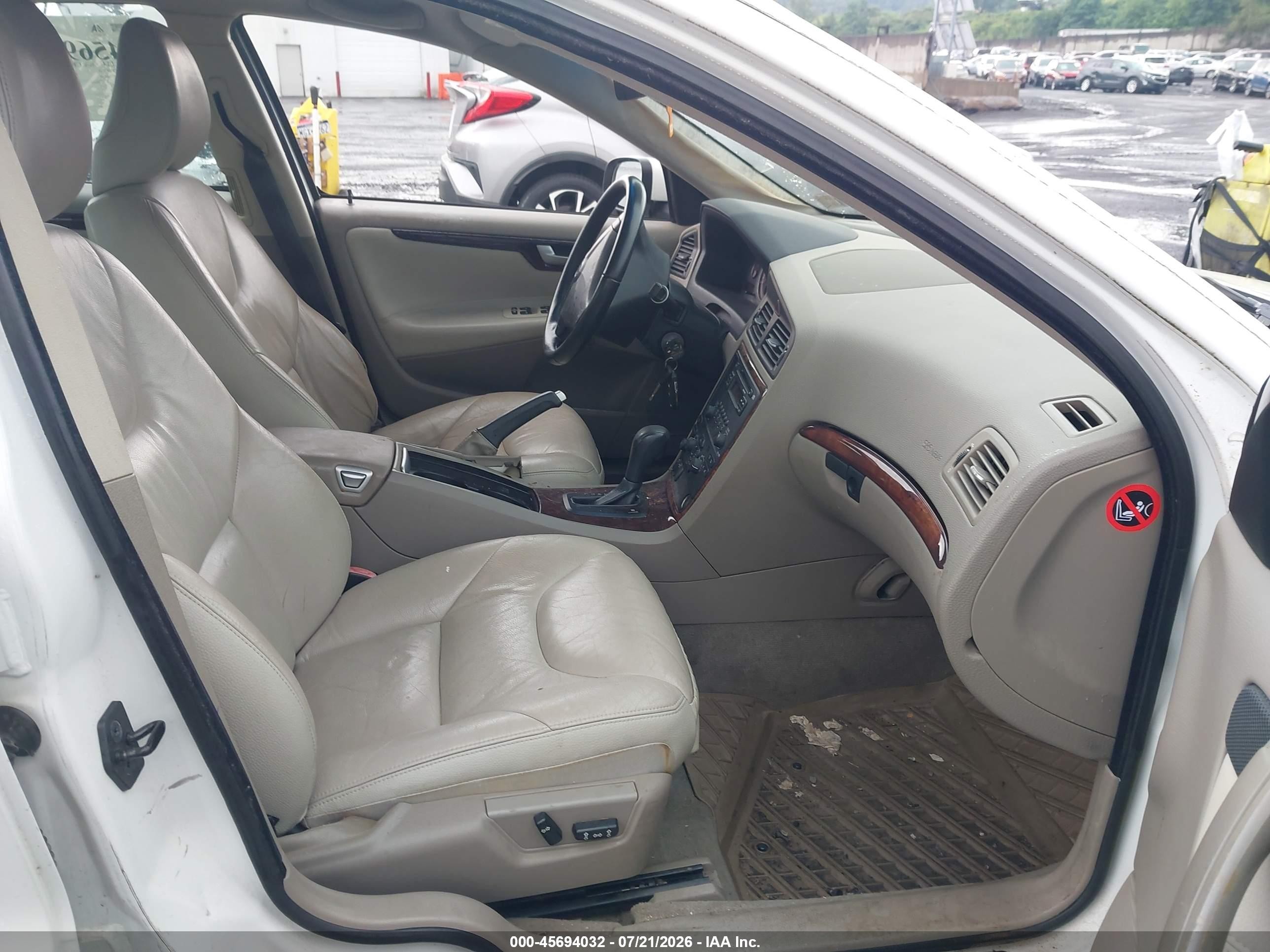 2007 Volvo S60 2.5t White vin: YV1RS592872614239