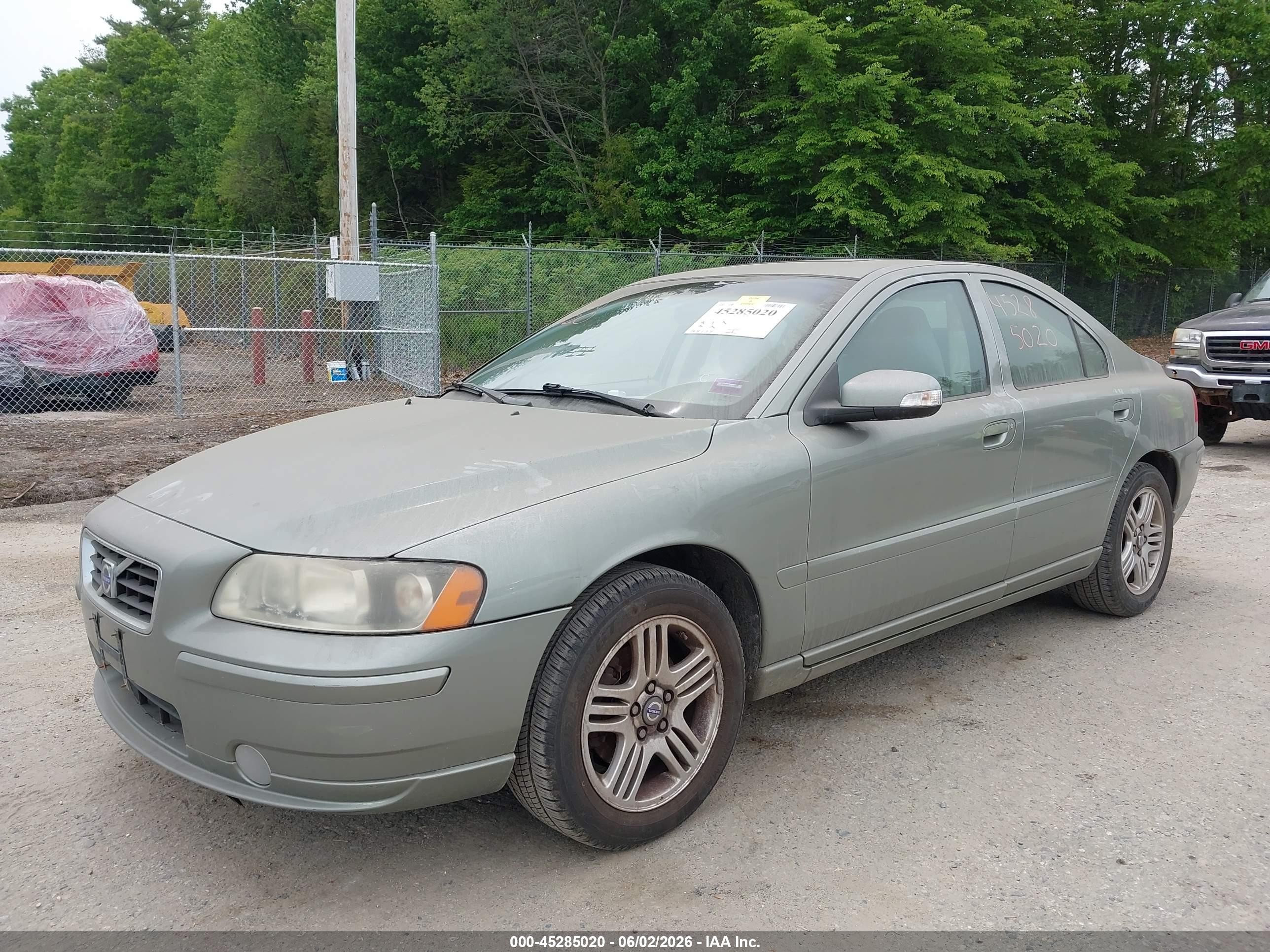 2007 Volvo S60 2.5t Green vin: YV1RS592872635348