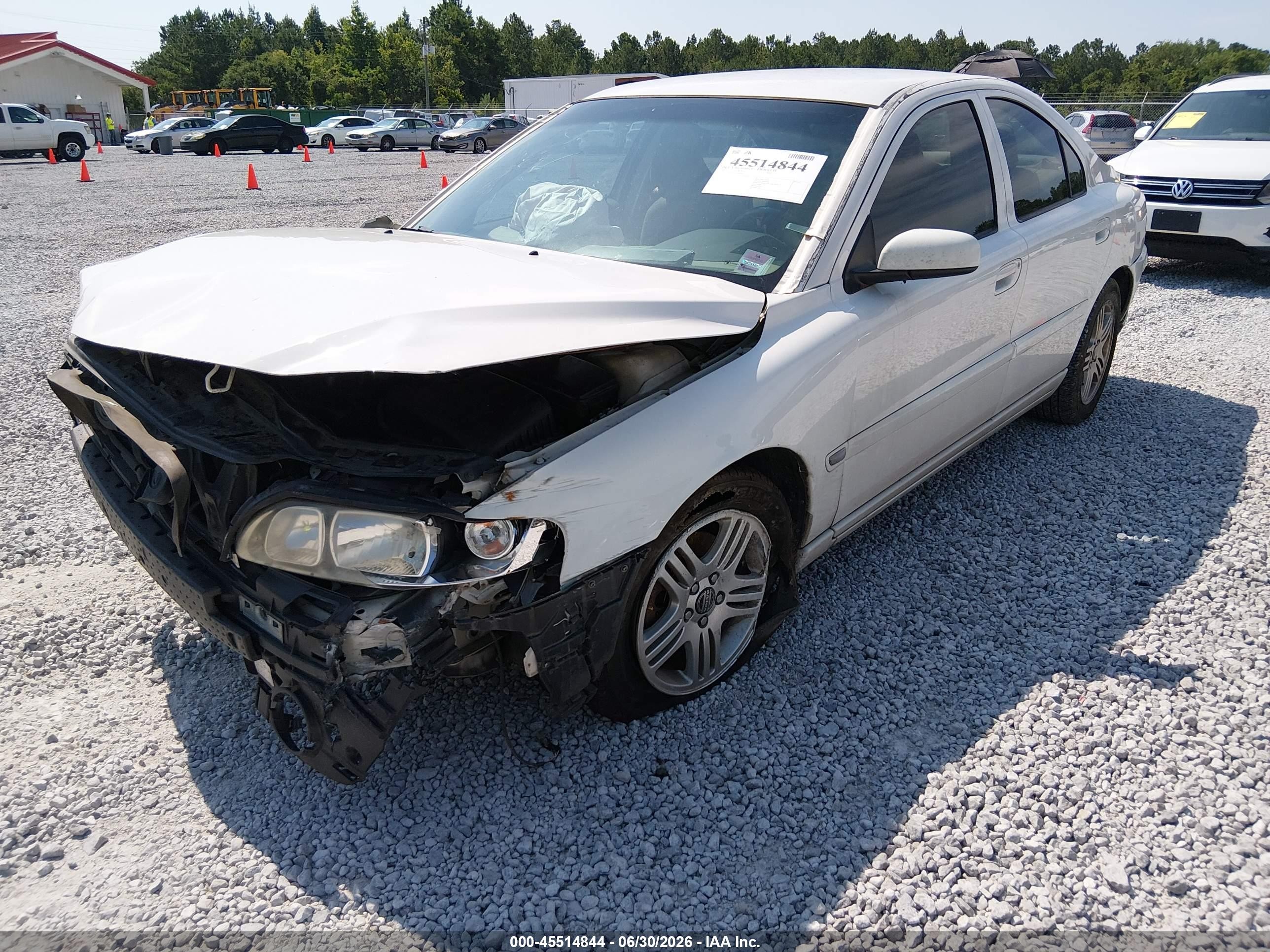 2005 Volvo S60 2.5t A/2.5t A Sr W/premium Package White vin: YV1RS592952460881