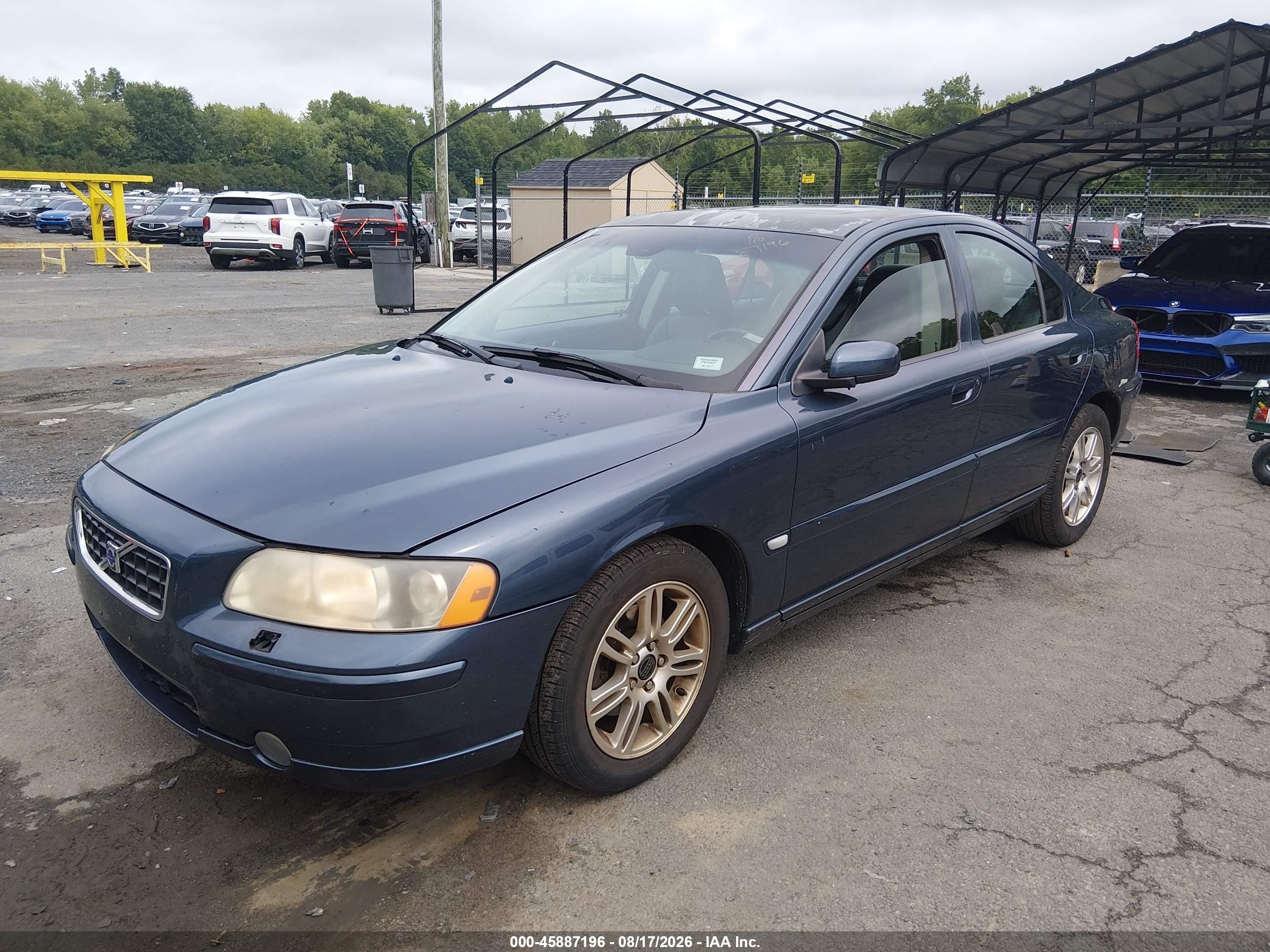 2006 Volvo S60 2.5t Blue vin: YV1RS592X62555306
