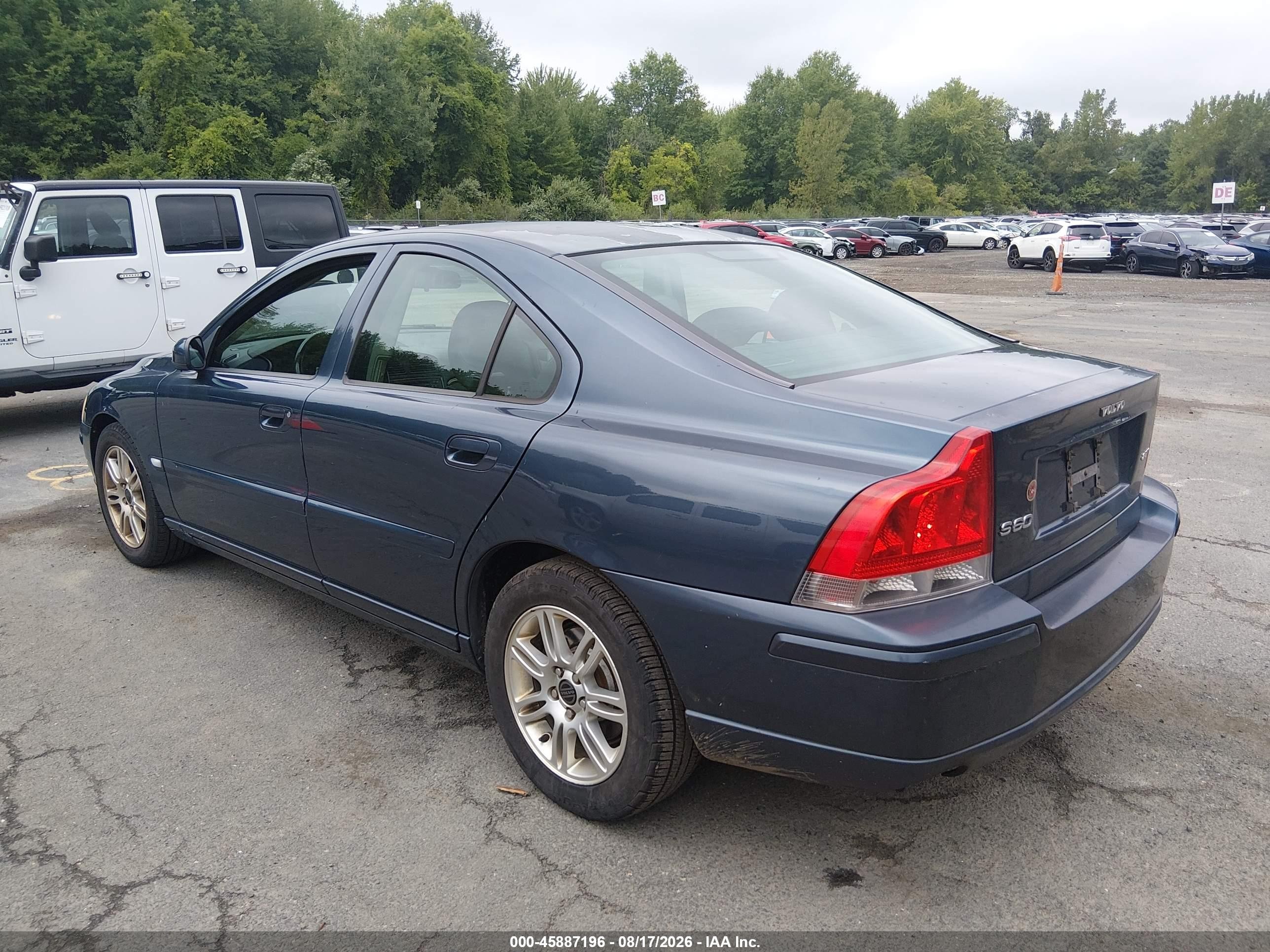 2006 Volvo S60 2.5t Blue vin: YV1RS592X62555306