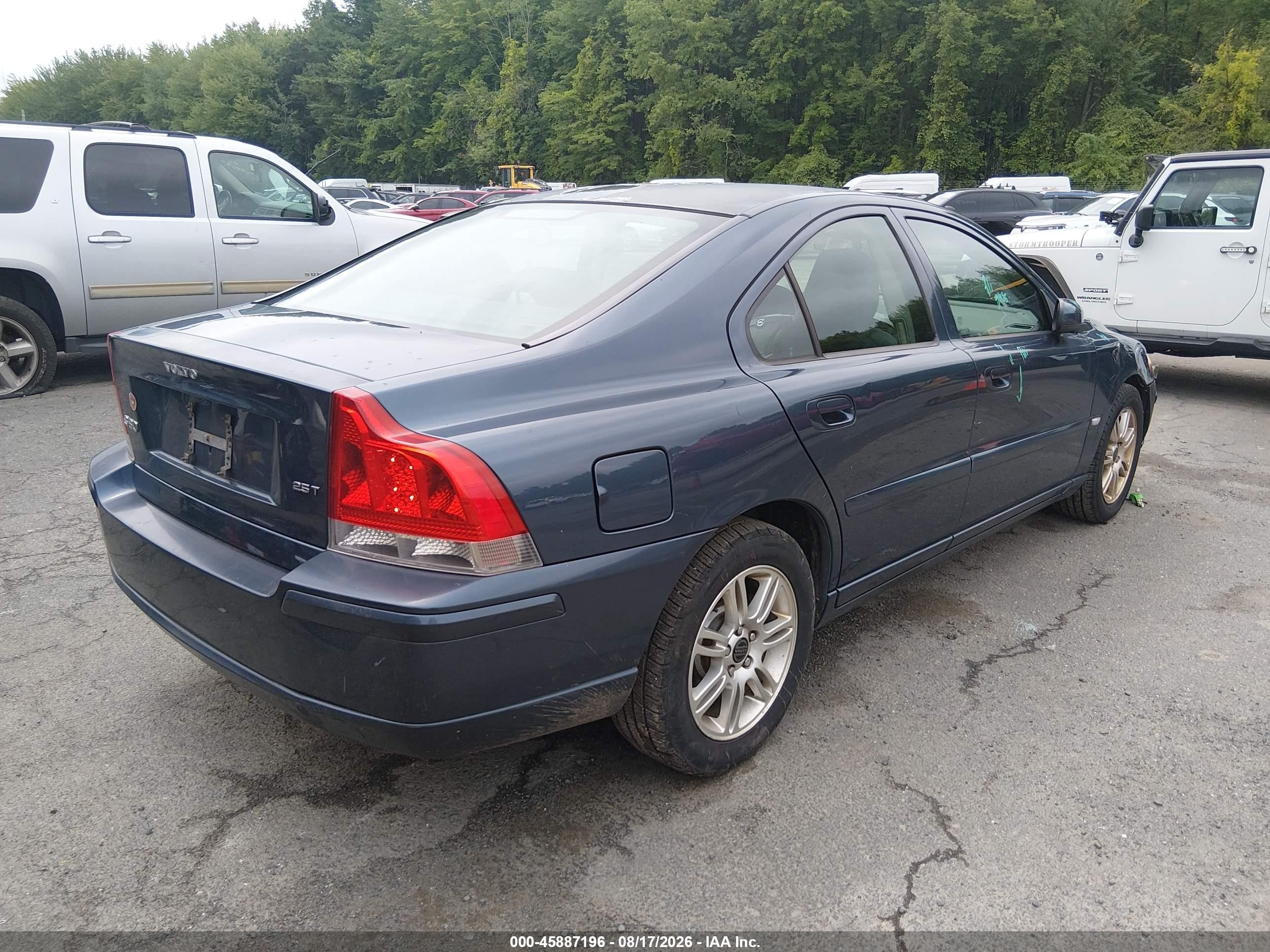 2006 Volvo S60 2.5t Blue vin: YV1RS592X62555306