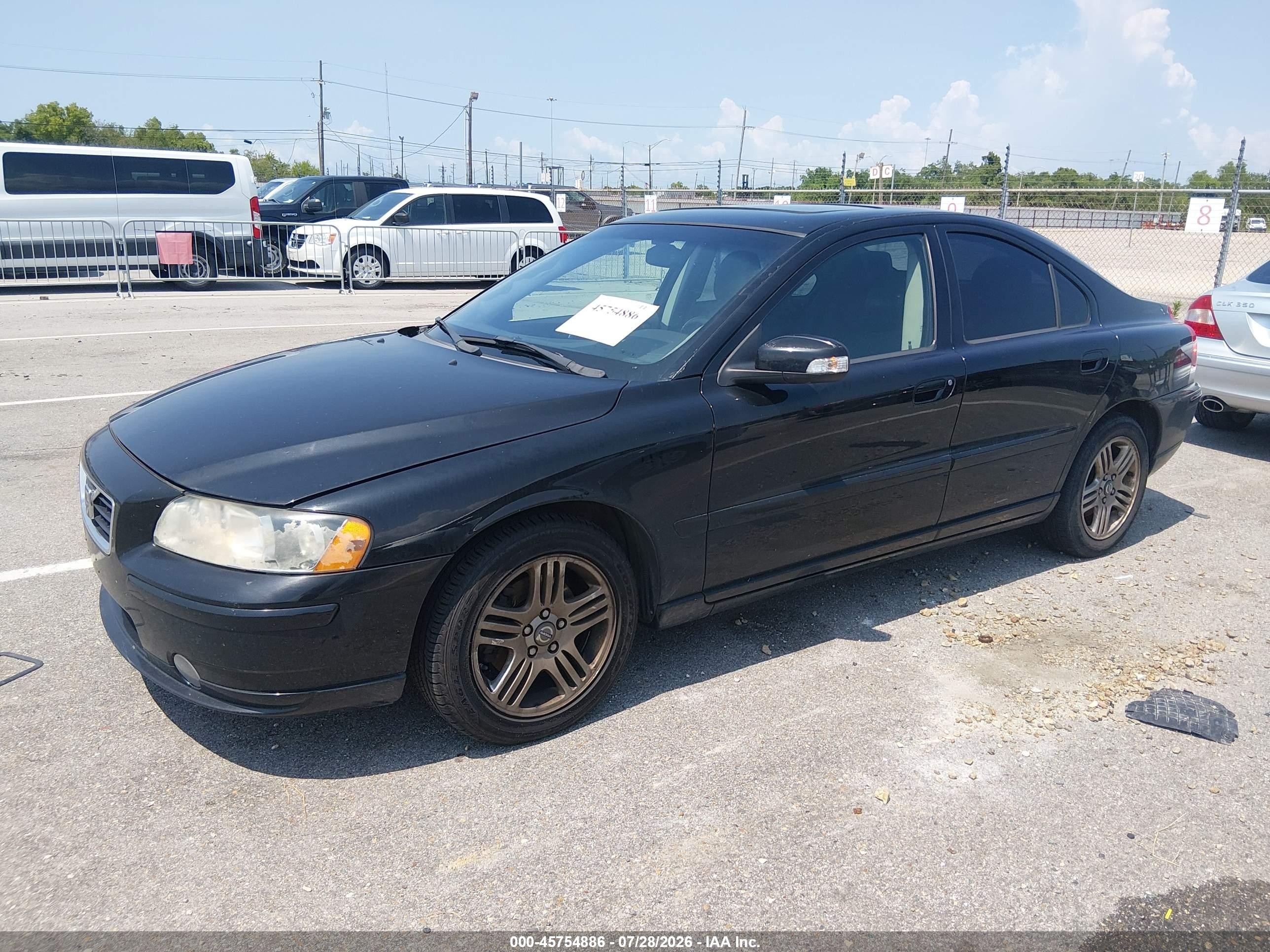 2008 Volvo S60 2.5t/2.5t W/snrf Black vin: YV1RS592X82686092